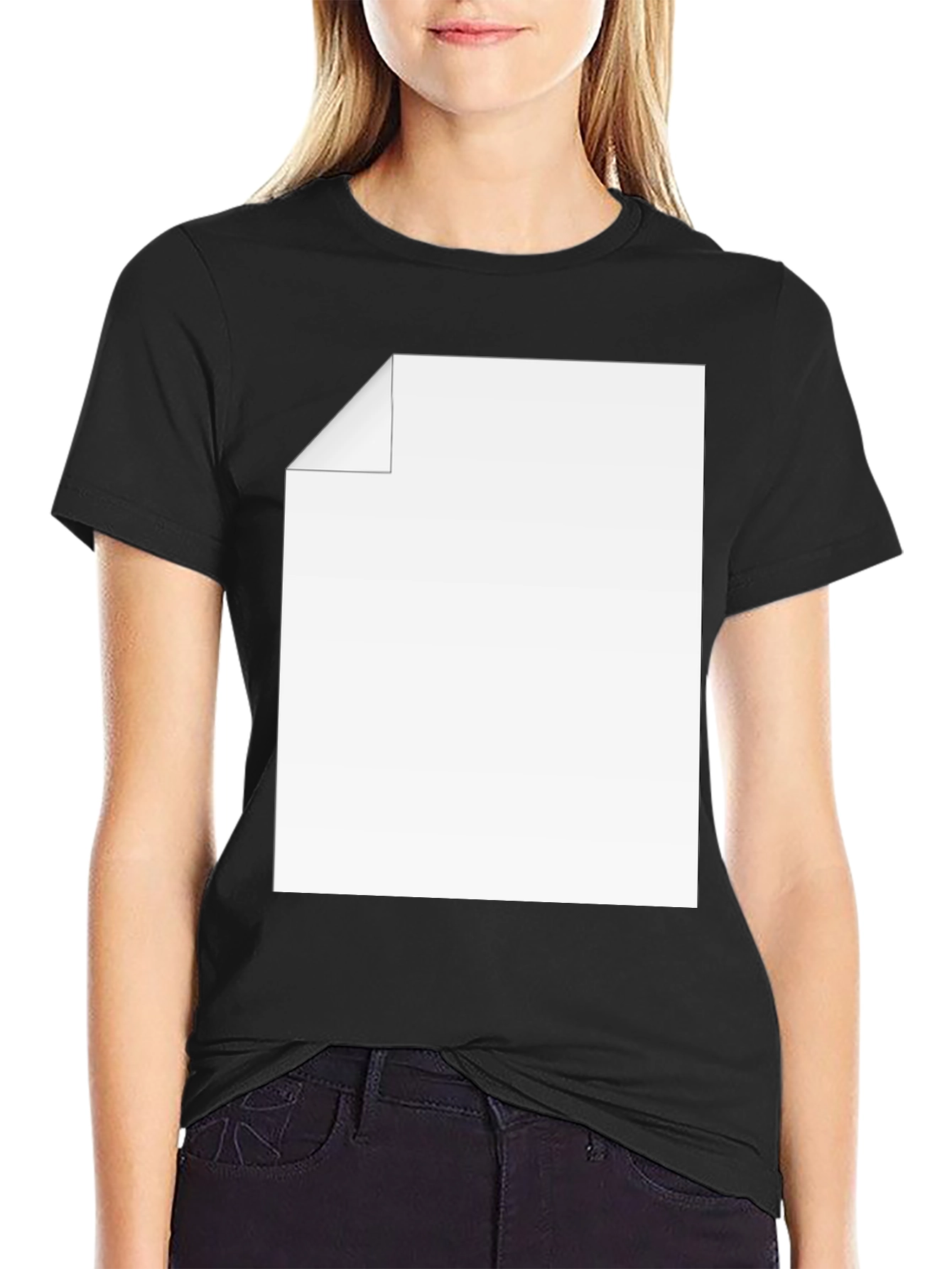 Mens Black Tee with Customizable Graphic