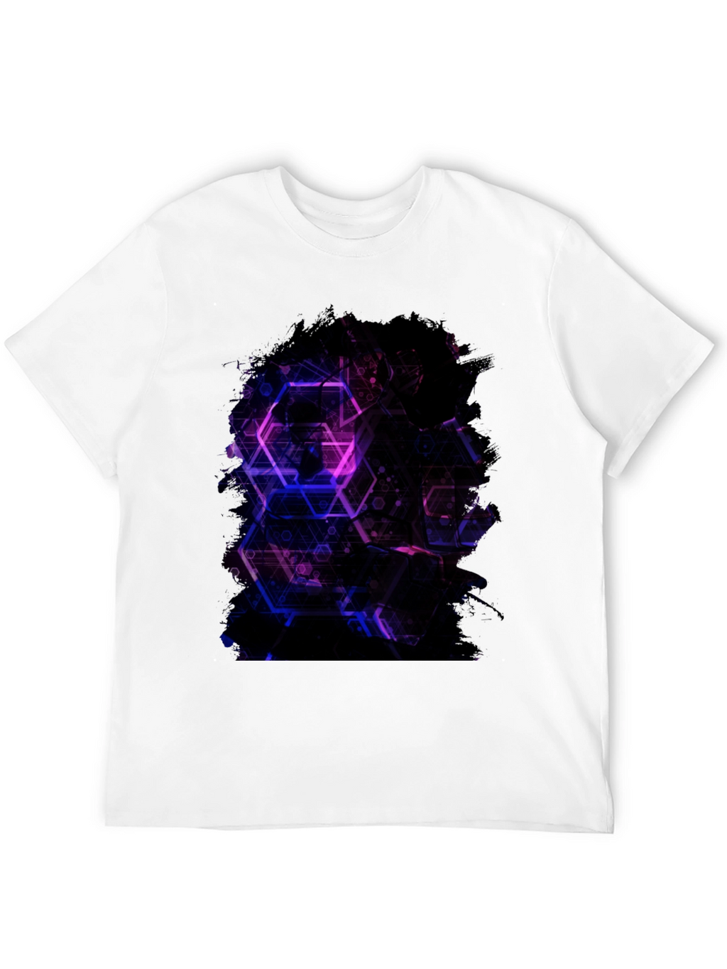 Geometric Print Black T-Shirt