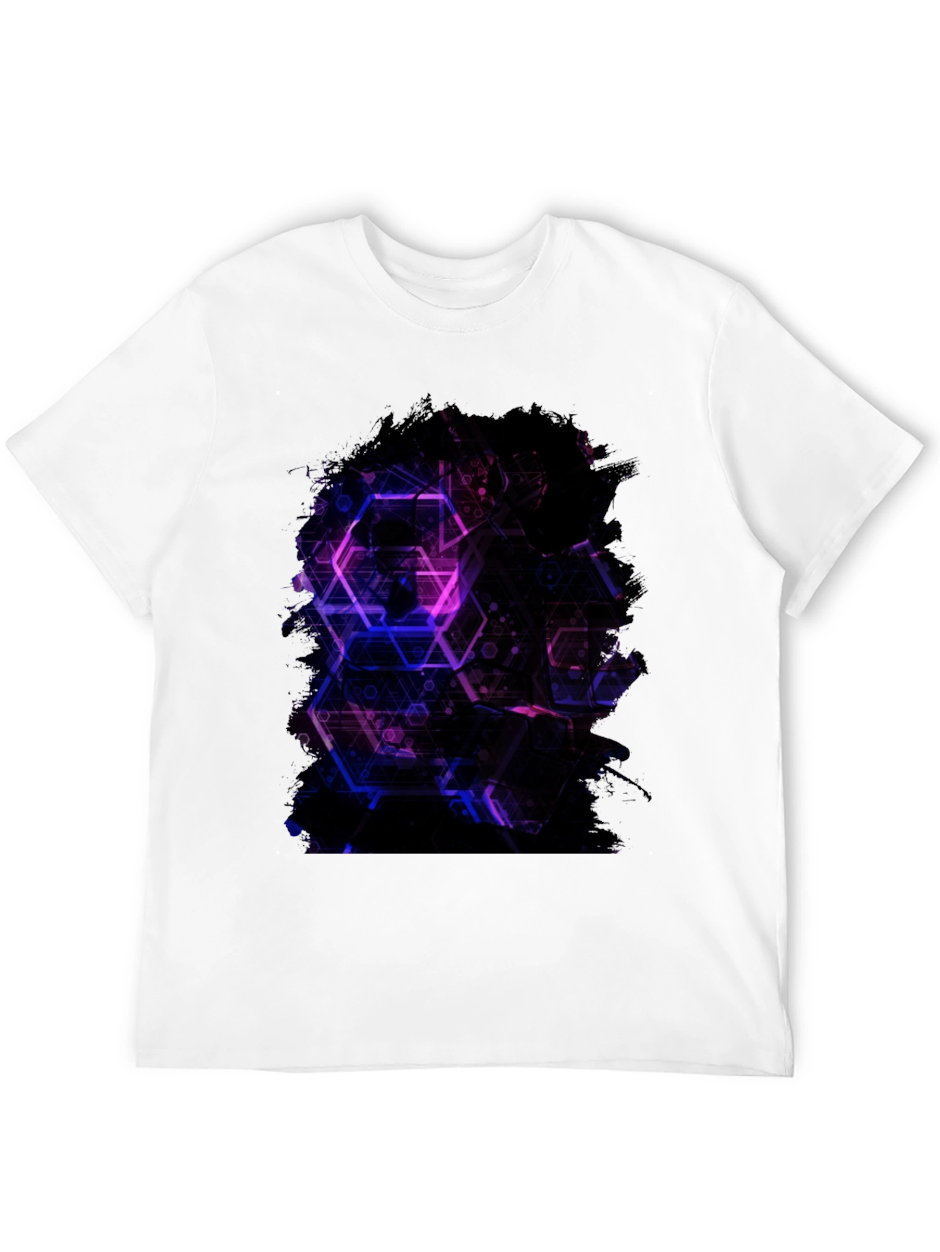 Geometric Print Black T-Shirt