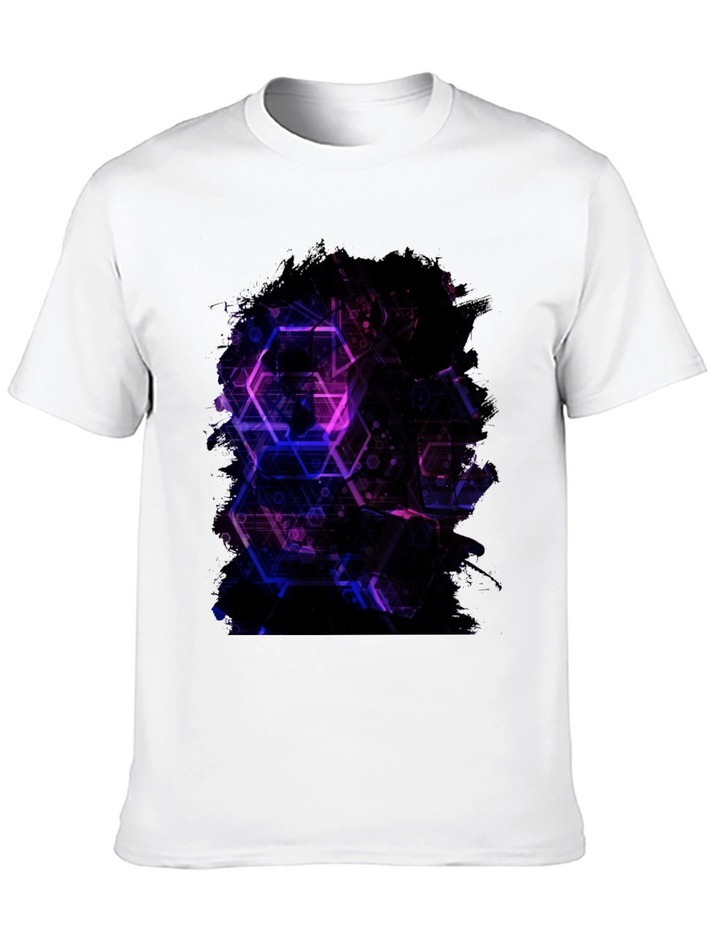 Geometric Print Black T-Shirt