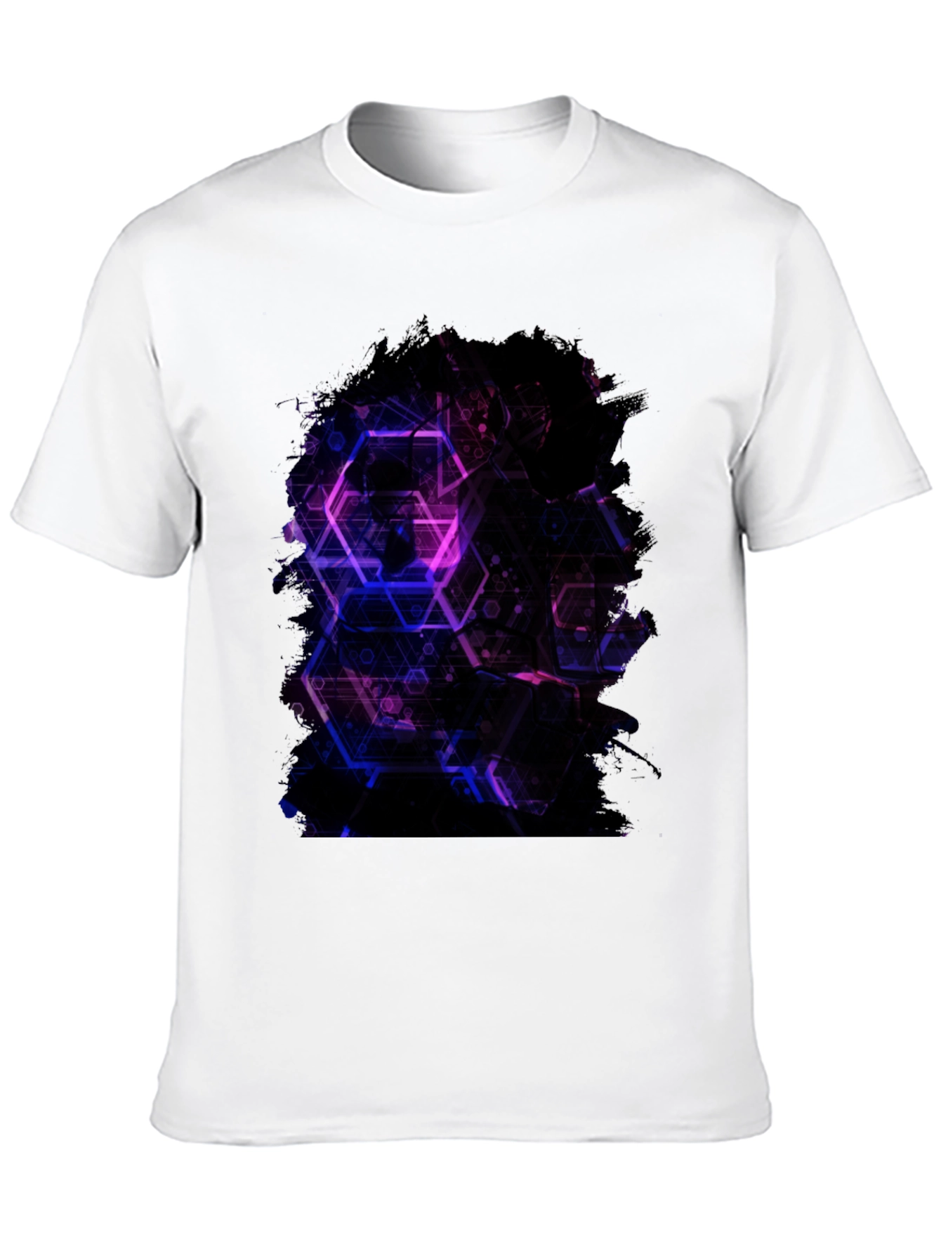 Geometric Print Black T-Shirt