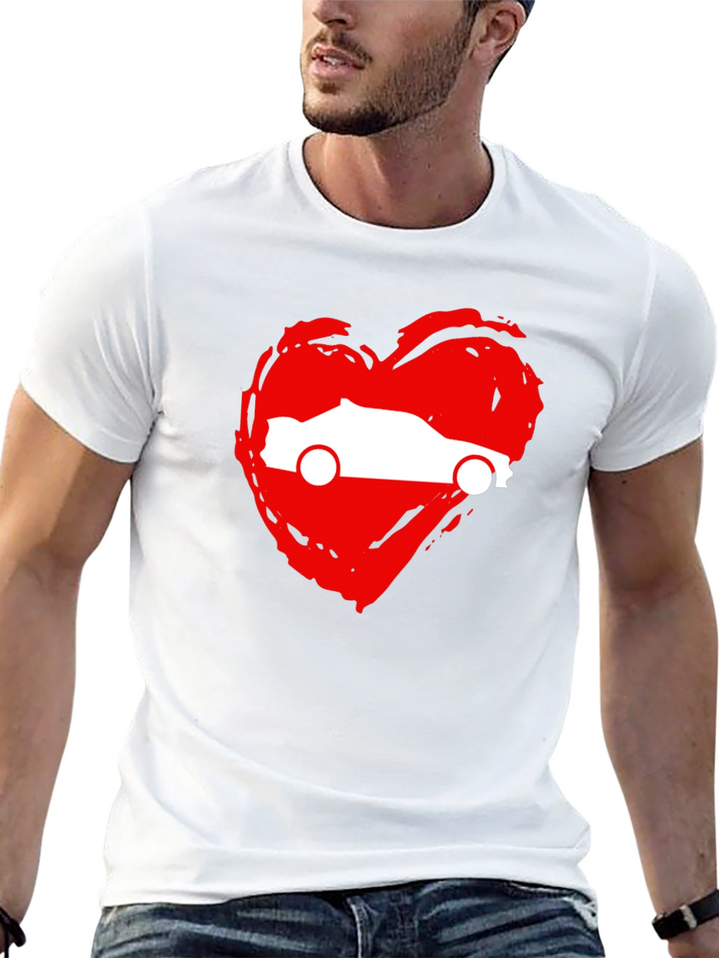 Car Love Heart T-Shirt - Graphic Tee