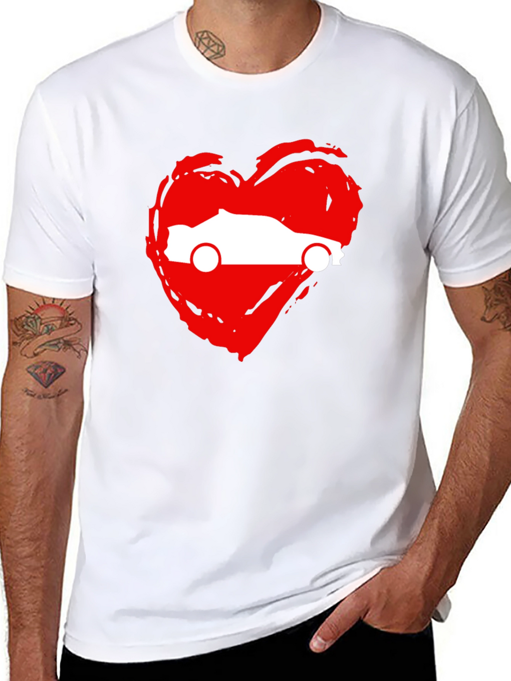 Car Love Heart T-Shirt - Graphic Tee