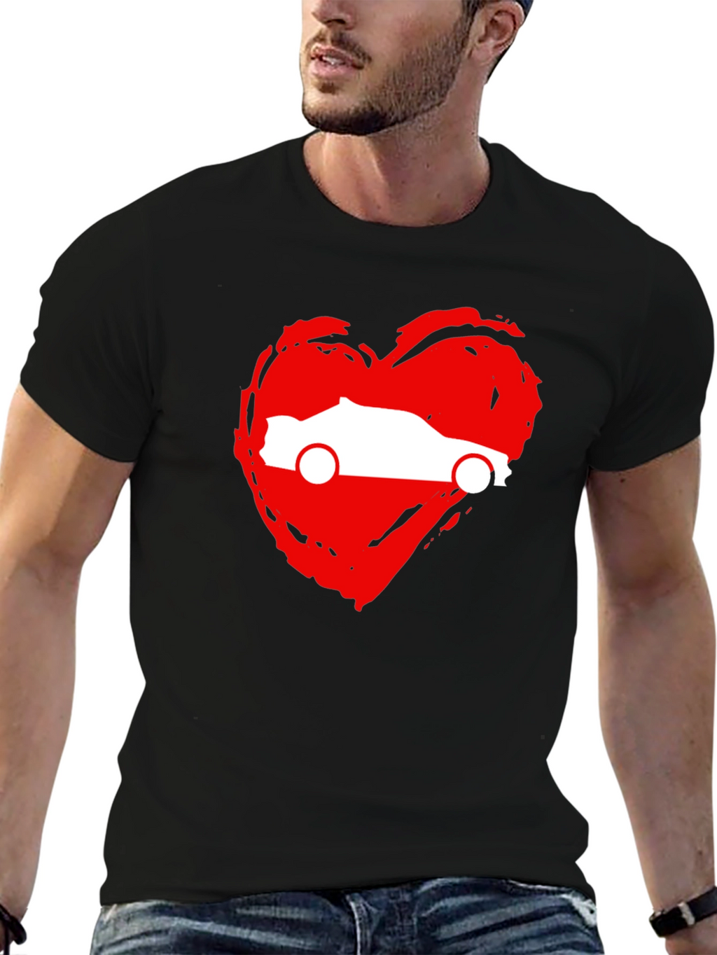 Car Love Heart T-Shirt - Graphic Tee