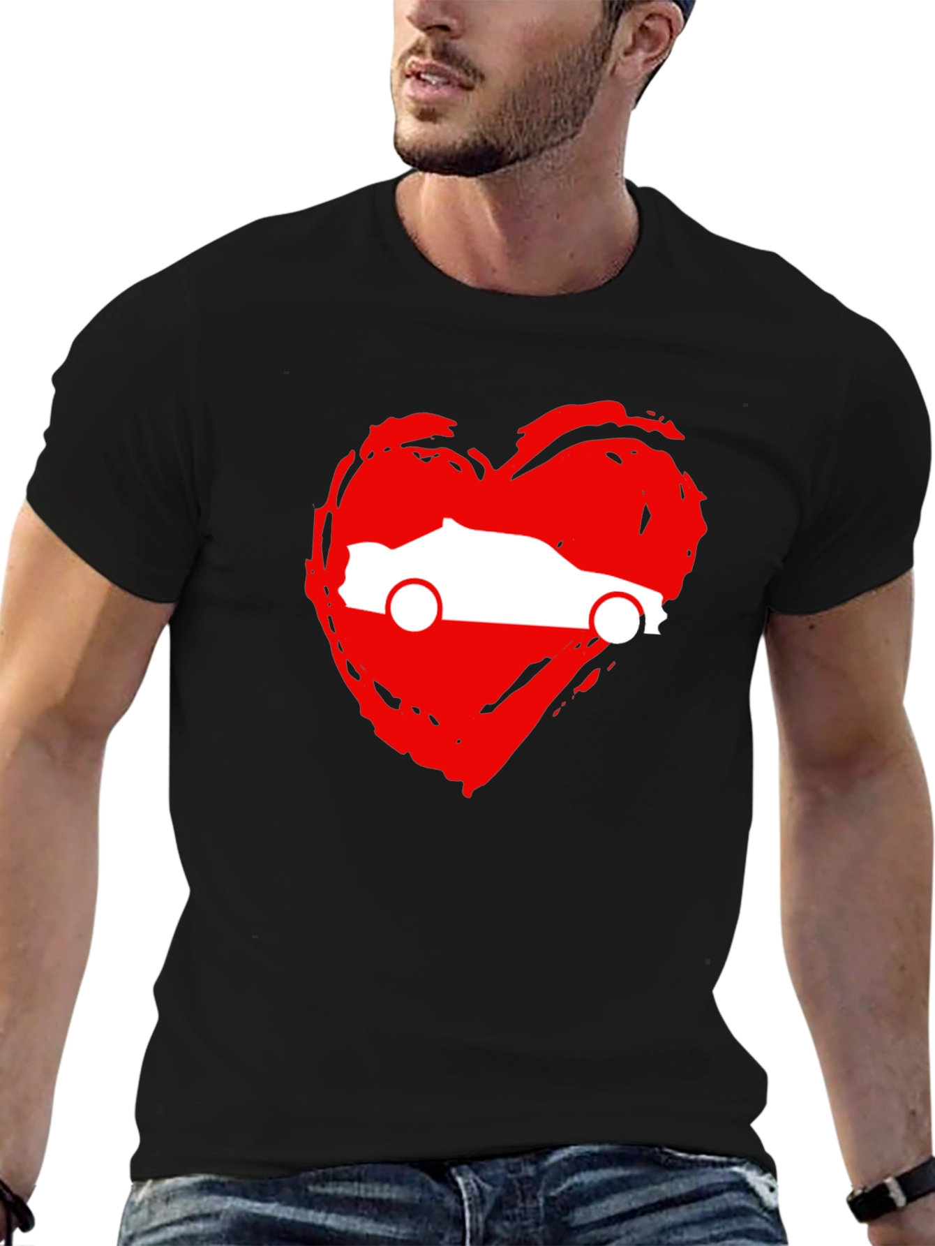 Car Love Heart T-Shirt - Graphic Tee