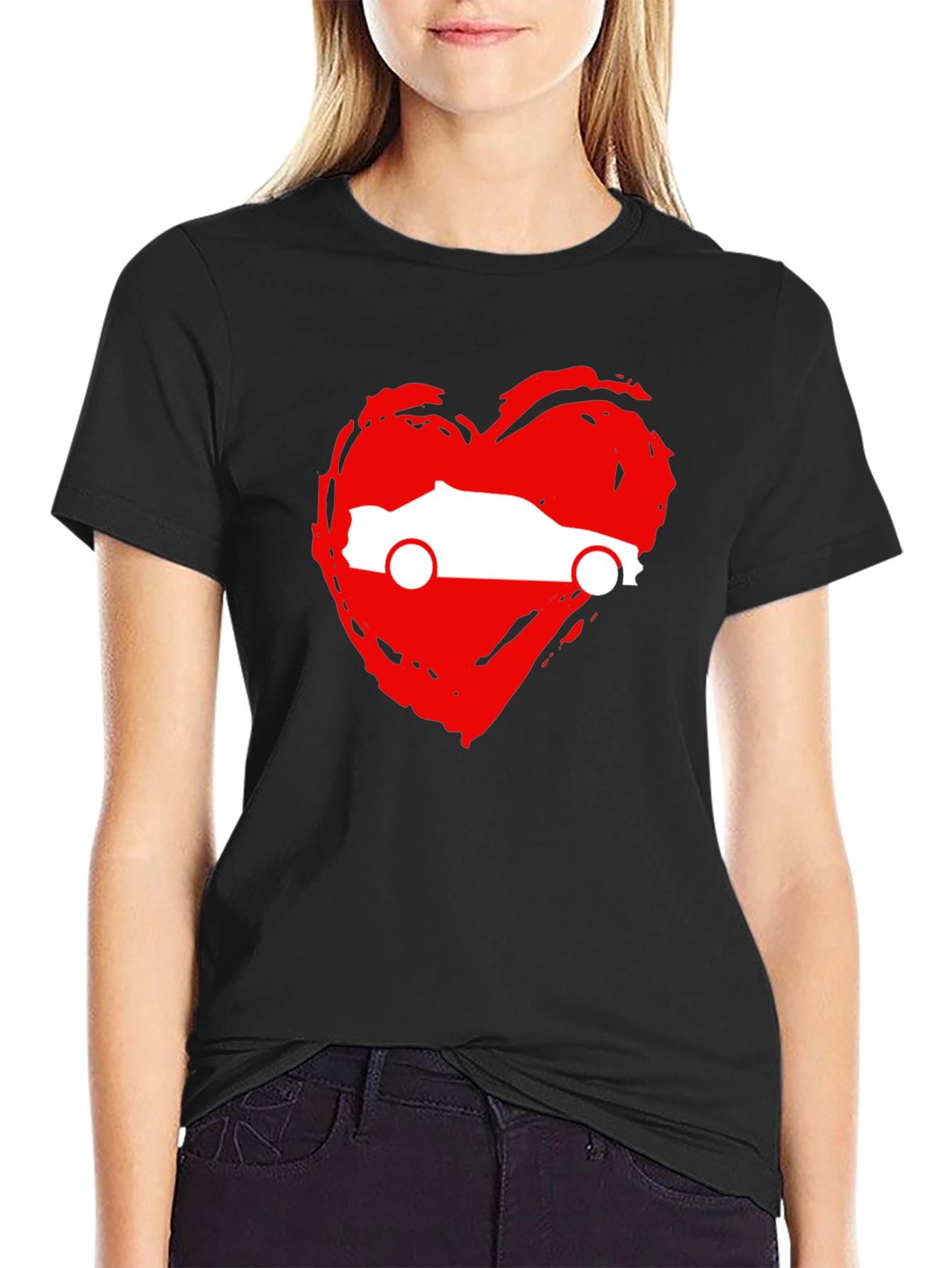 Car Love Heart T-Shirt - Graphic Tee