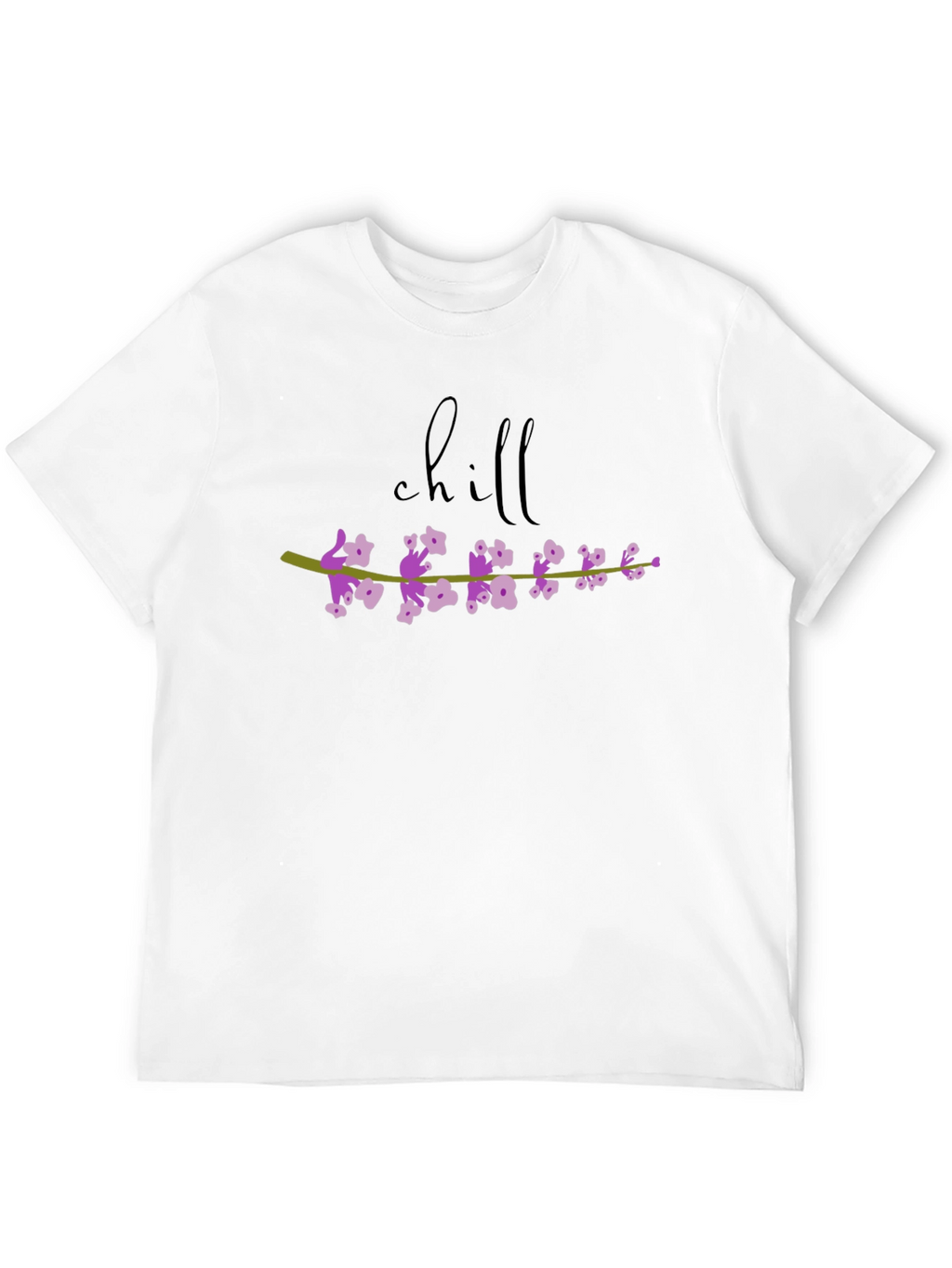 Chill Floral Graphic Tee - Black Cotton T-Shirt