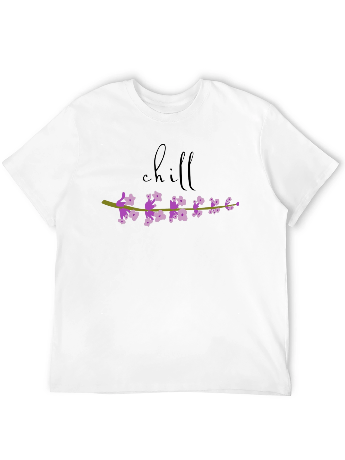 Chill Floral Graphic Tee - Black Cotton T-Shirt