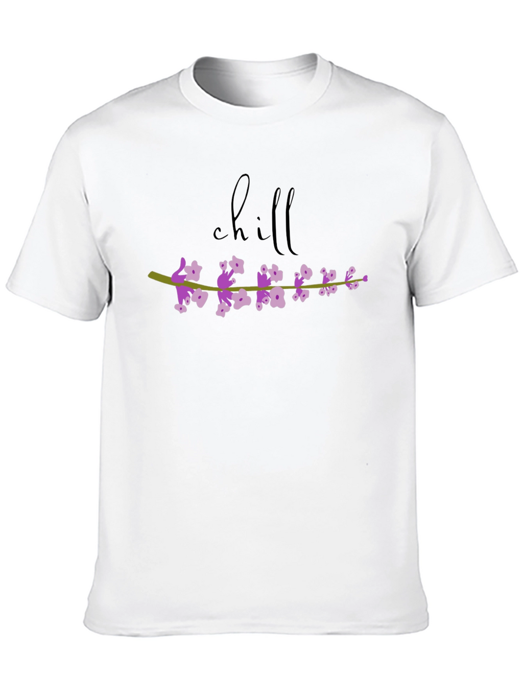 Chill Floral Graphic Tee - Black Cotton T-Shirt