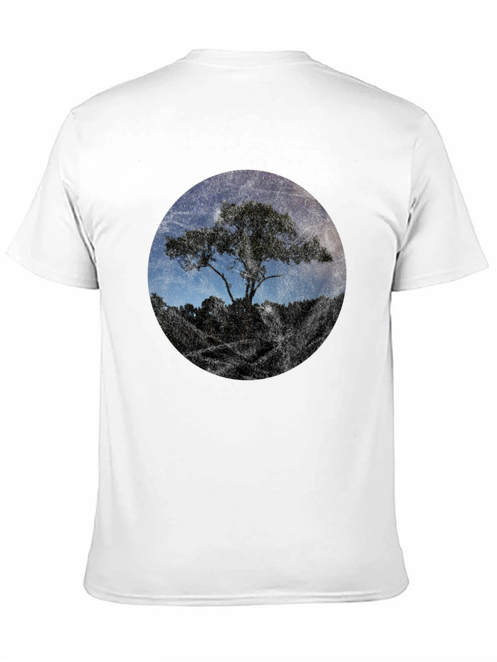Starry Tree Graphic Black T-Shirt