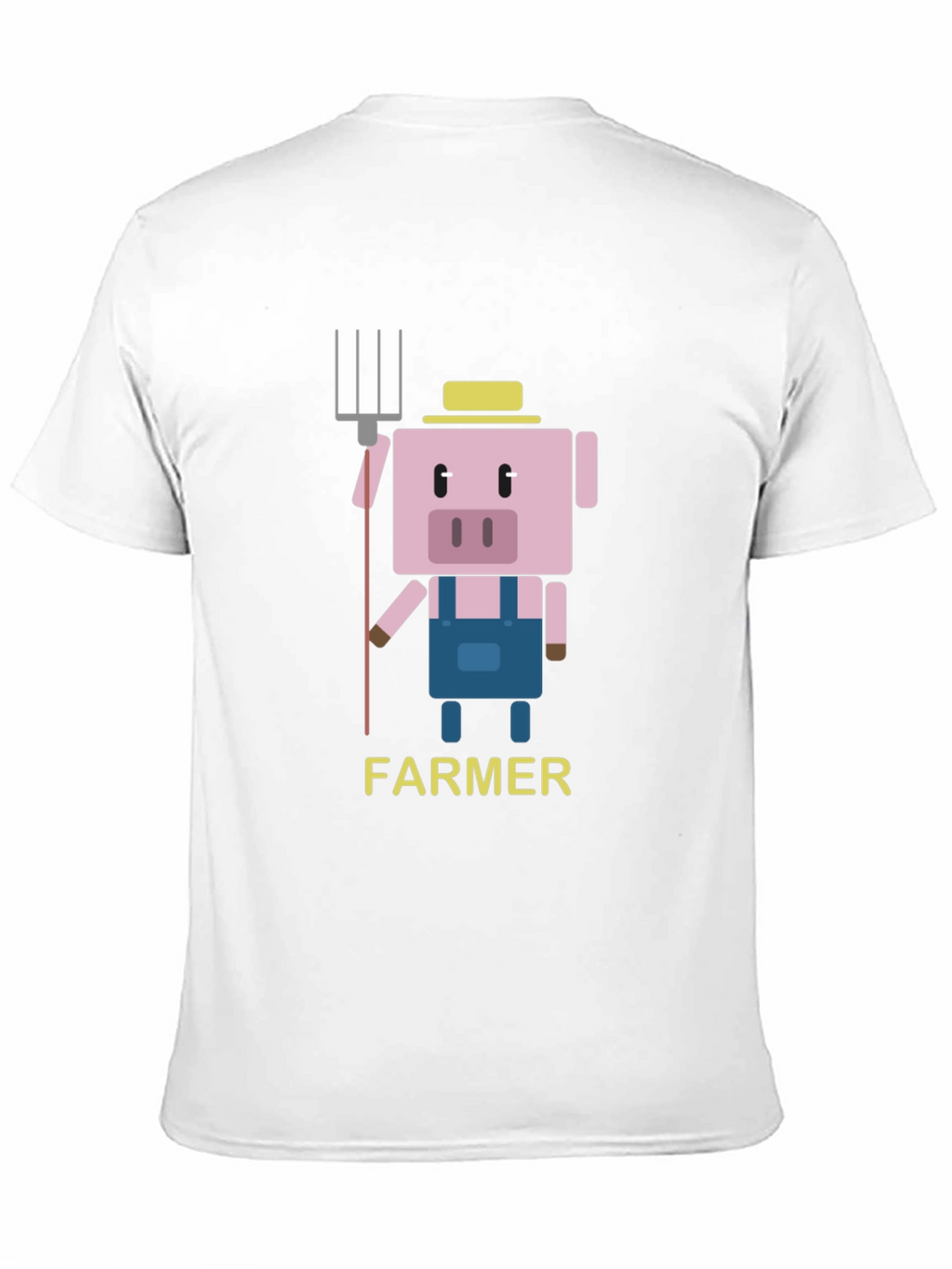 Farmer Pig Graphic T-Shirt - Fun Cartoon Design