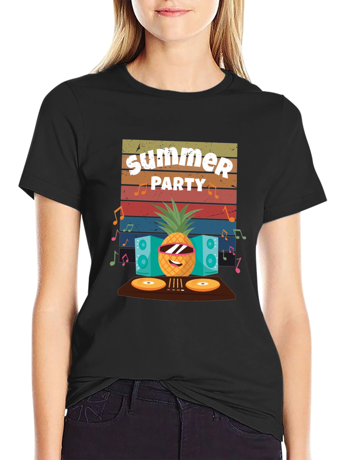 Summer Party Pineapple DJ T-Shirt