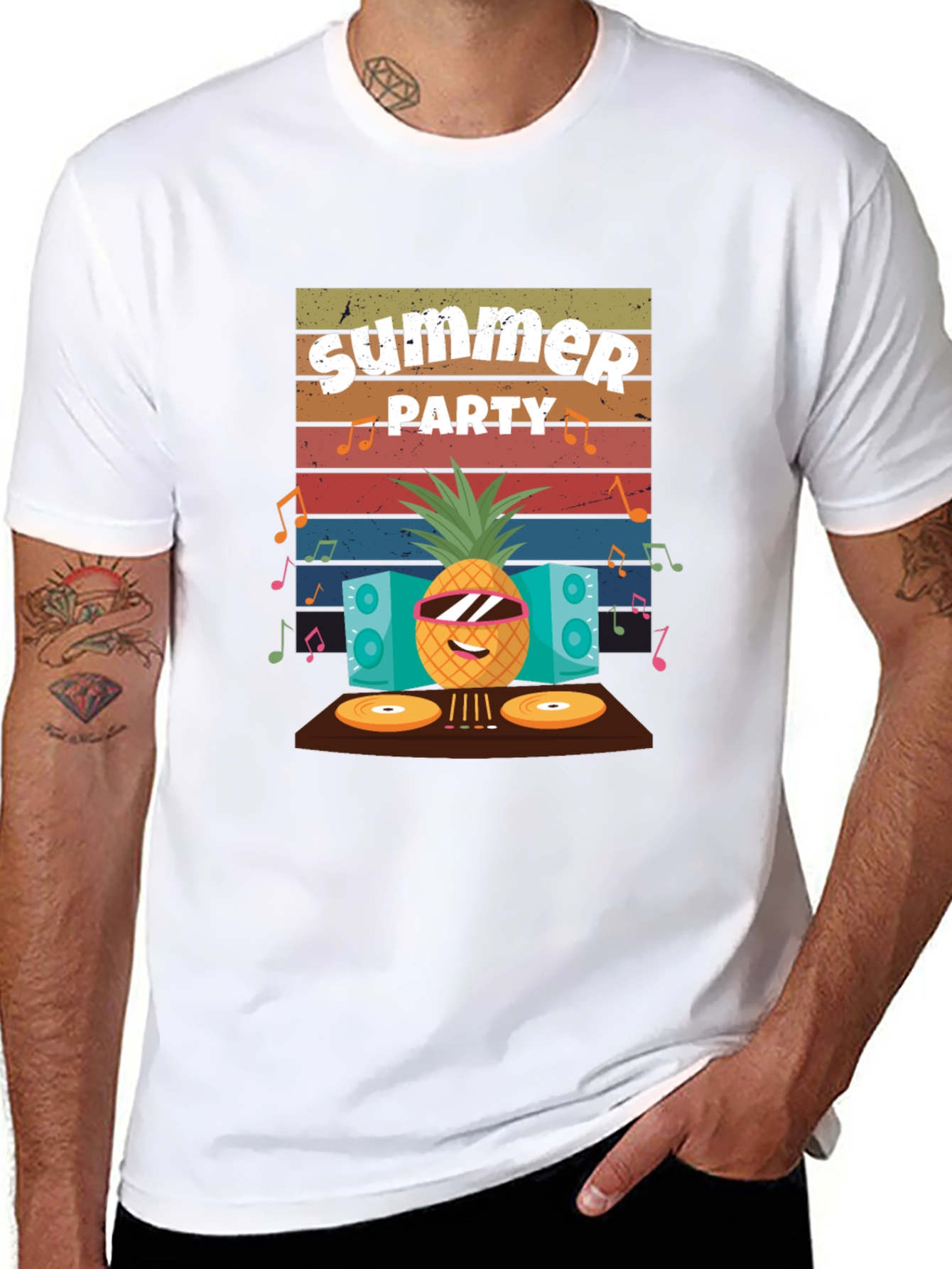 Summer Party Pineapple DJ T-Shirt