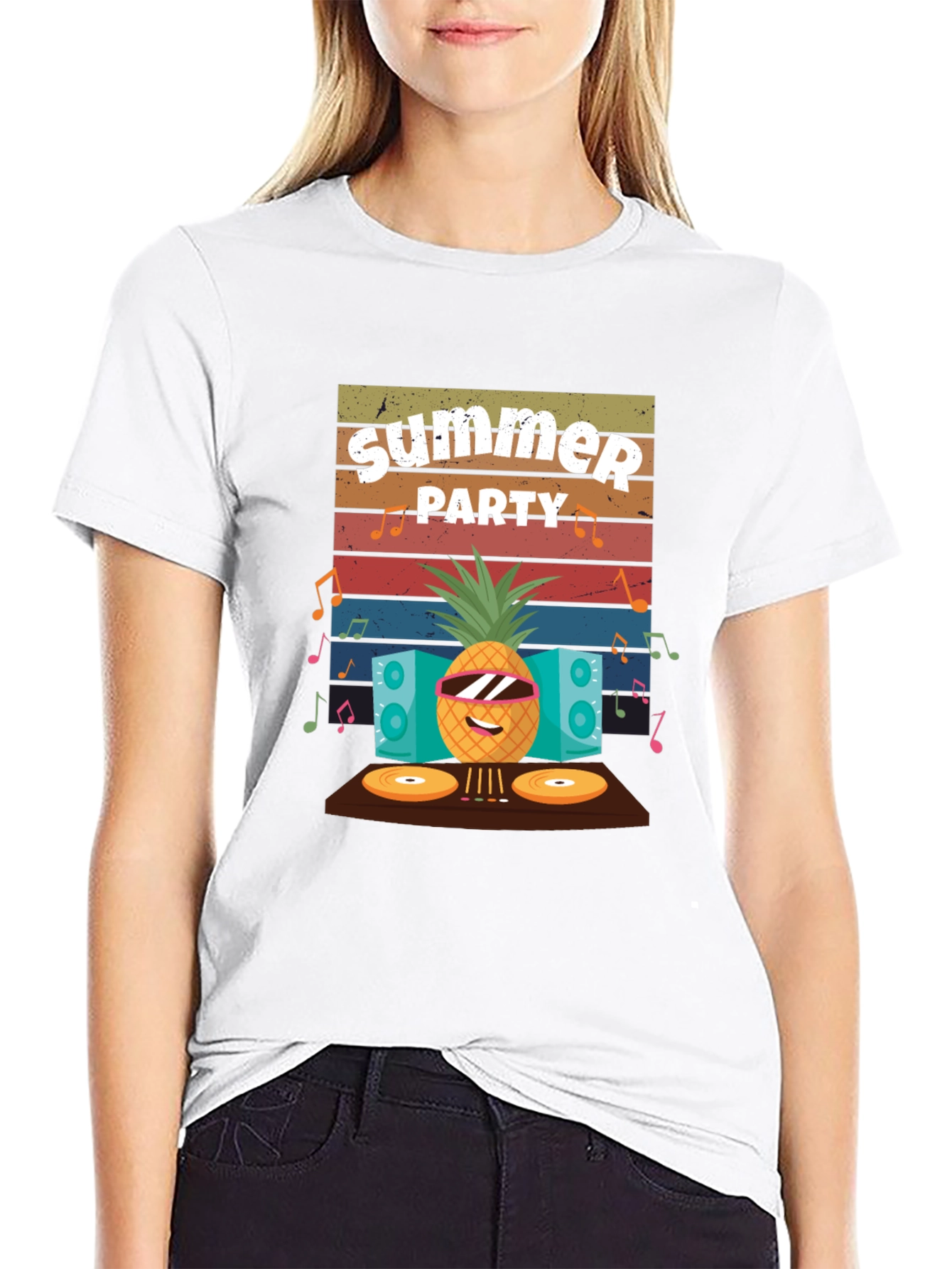 Summer Party Pineapple DJ T-Shirt