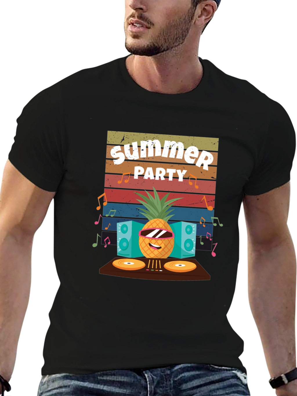 Summer Party Pineapple DJ T-Shirt
