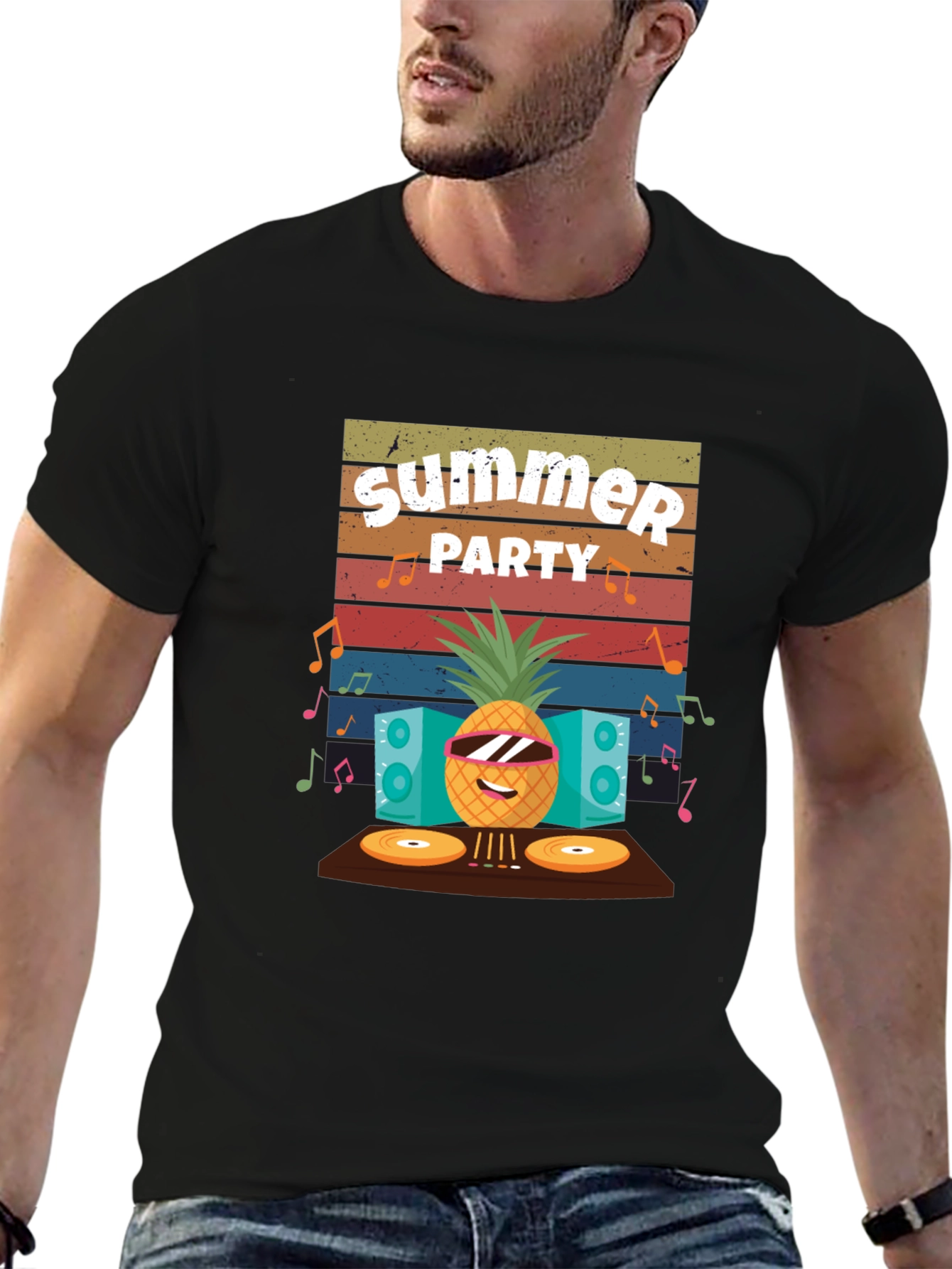 Summer Party Pineapple DJ T-Shirt