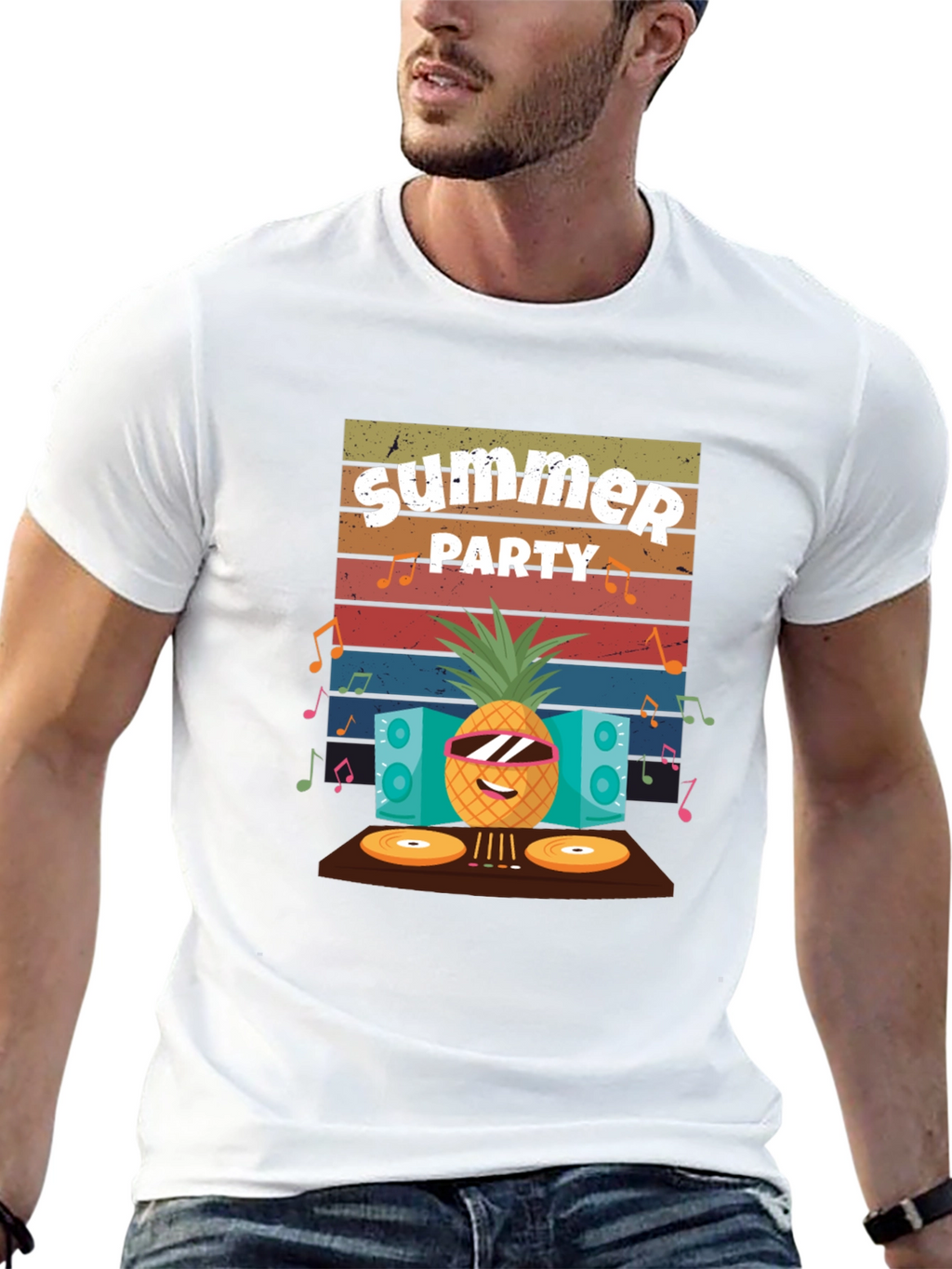 Summer Party Pineapple DJ T-Shirt