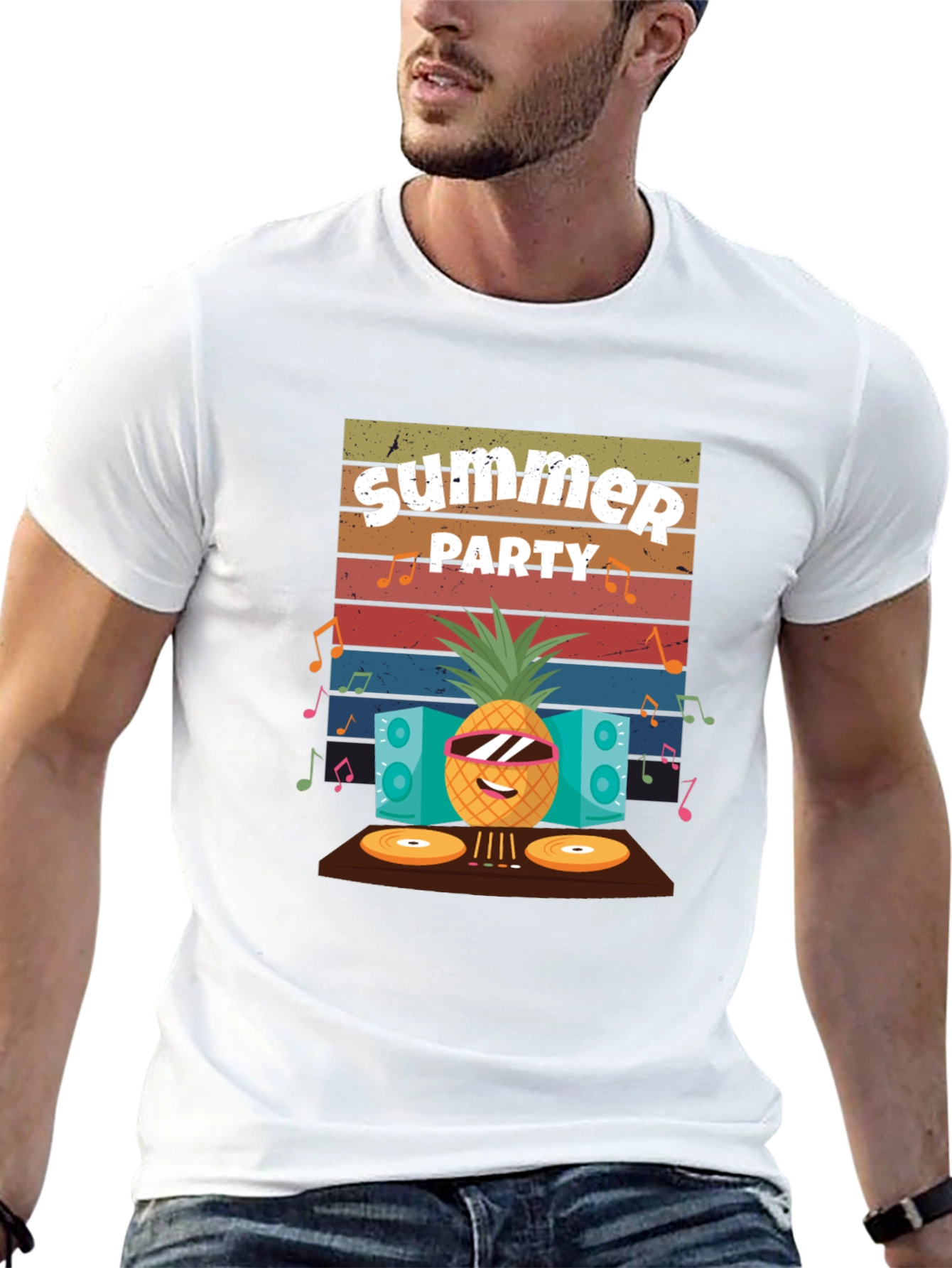 Summer Party Pineapple DJ T-Shirt