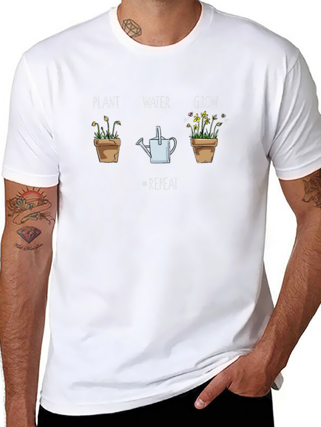 Plant Water Grow T-Shirt - Gardener Tee