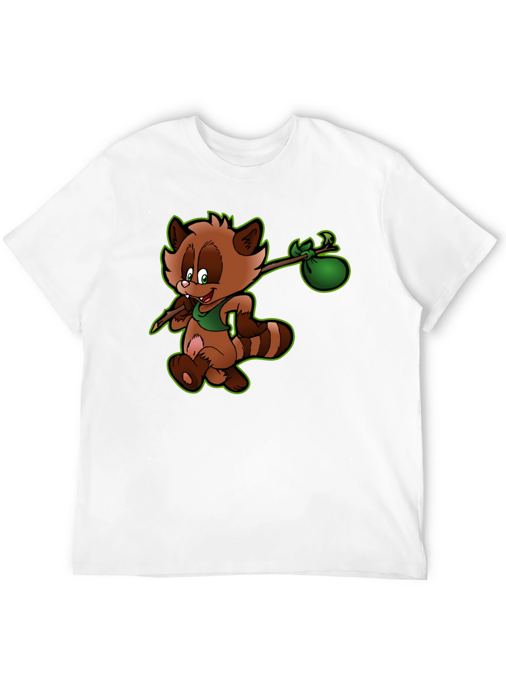 Cartoon Raccoon Graphic Tee