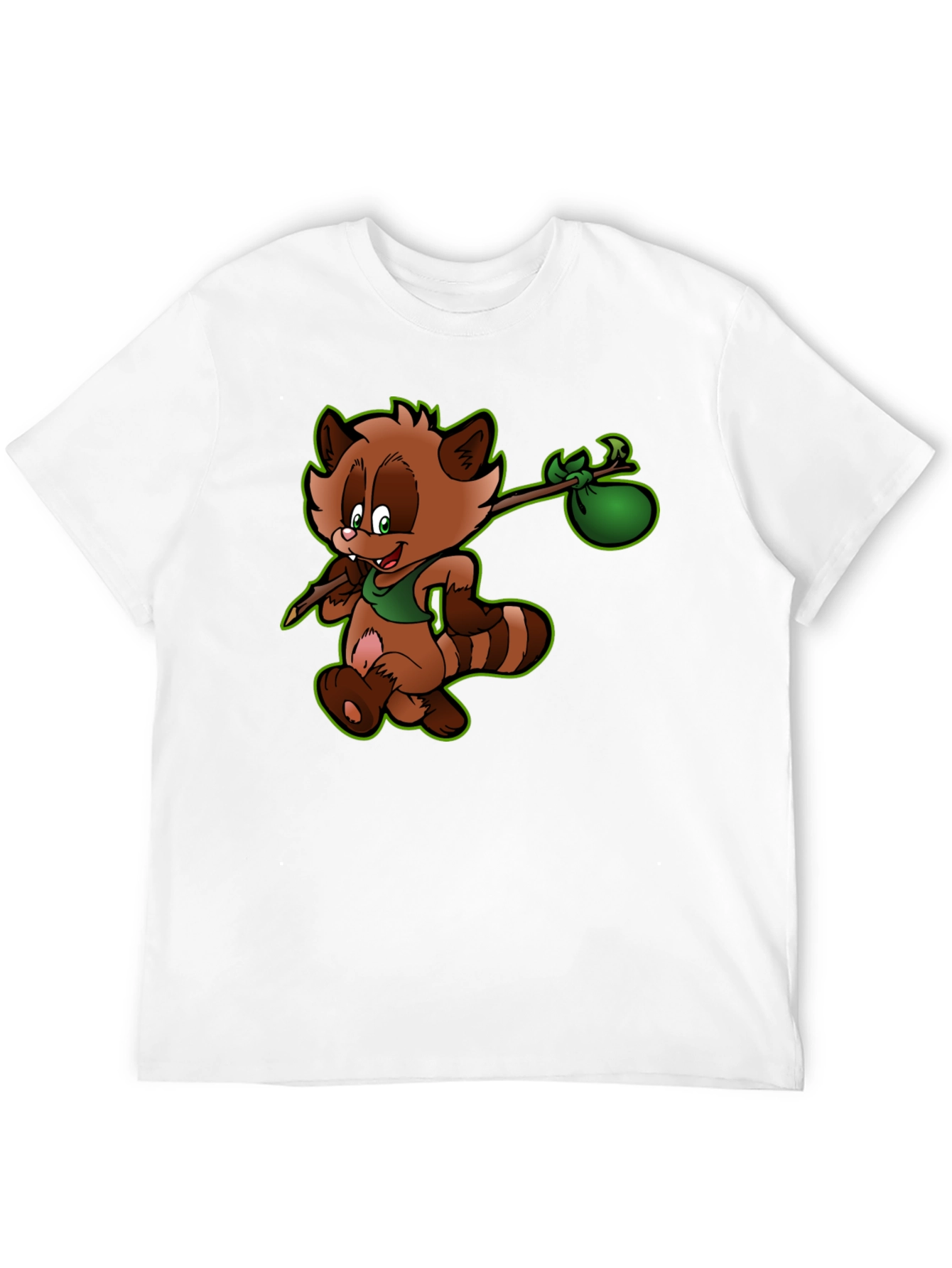 Cartoon Raccoon Graphic Tee