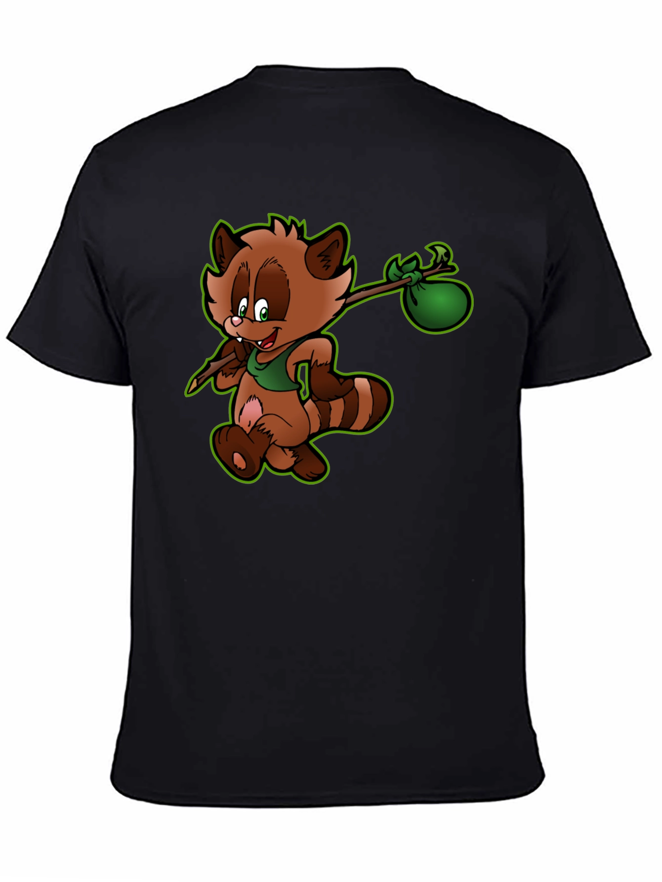 Cartoon Raccoon Graphic Tee
