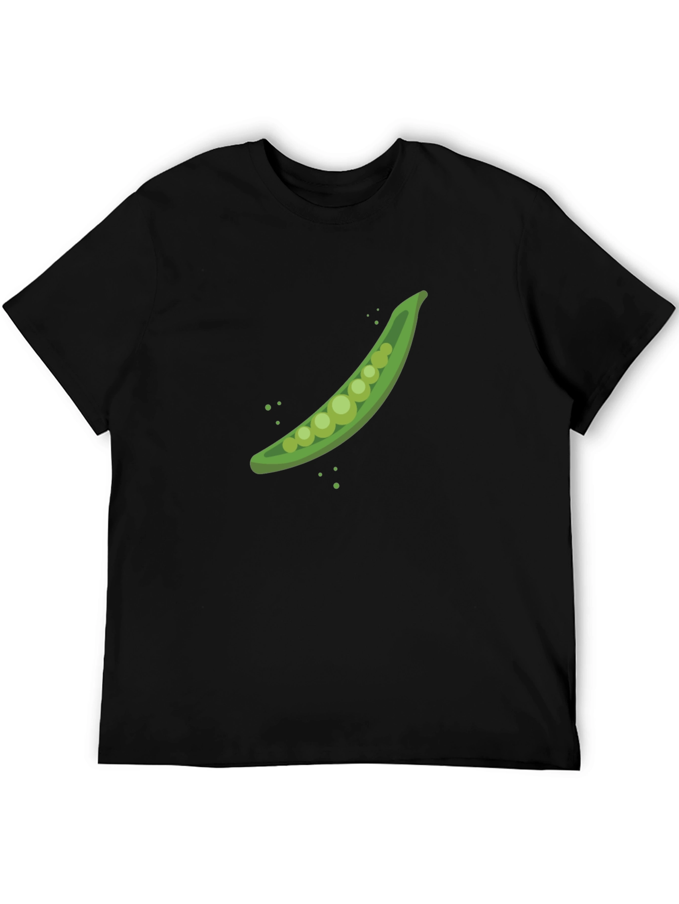 Pea Pod Graphic T-Shirt - Black Cotton Tee