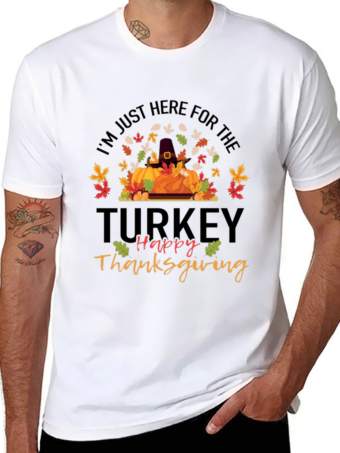 Thanksgiving Turkey Graphic T-Shirt