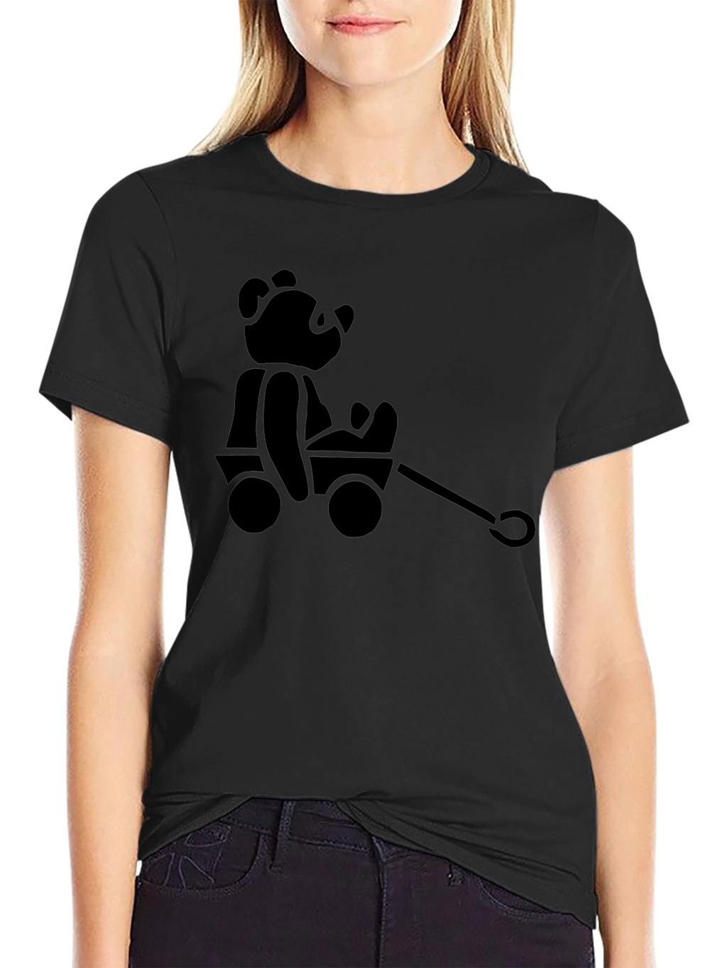 Black Bear Wagon T-Shirt - Classic Style