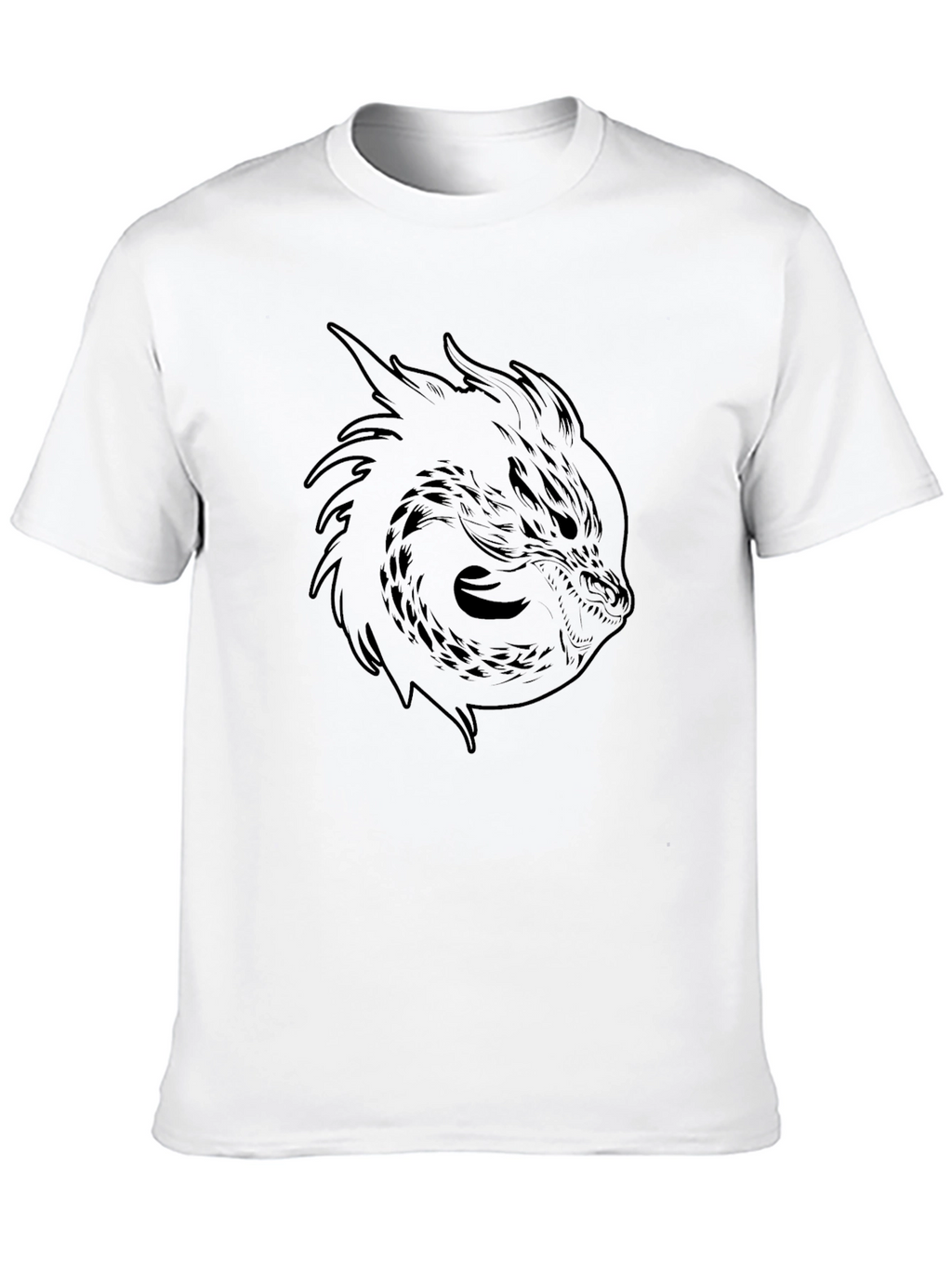 Mens Black Dragon Graphic Tee - Stylish & Edgy