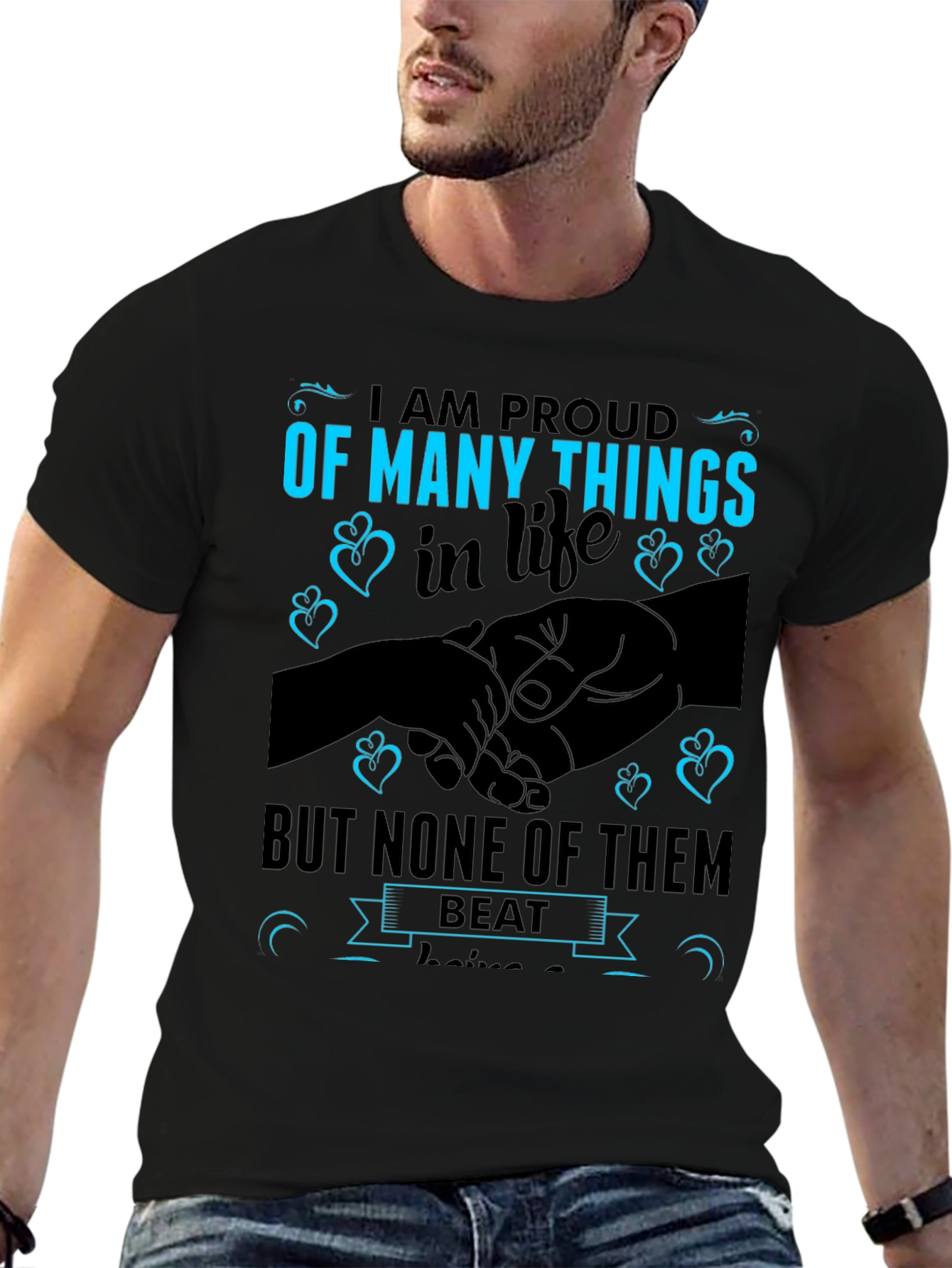 Proud Parent Graphic Tee - Black