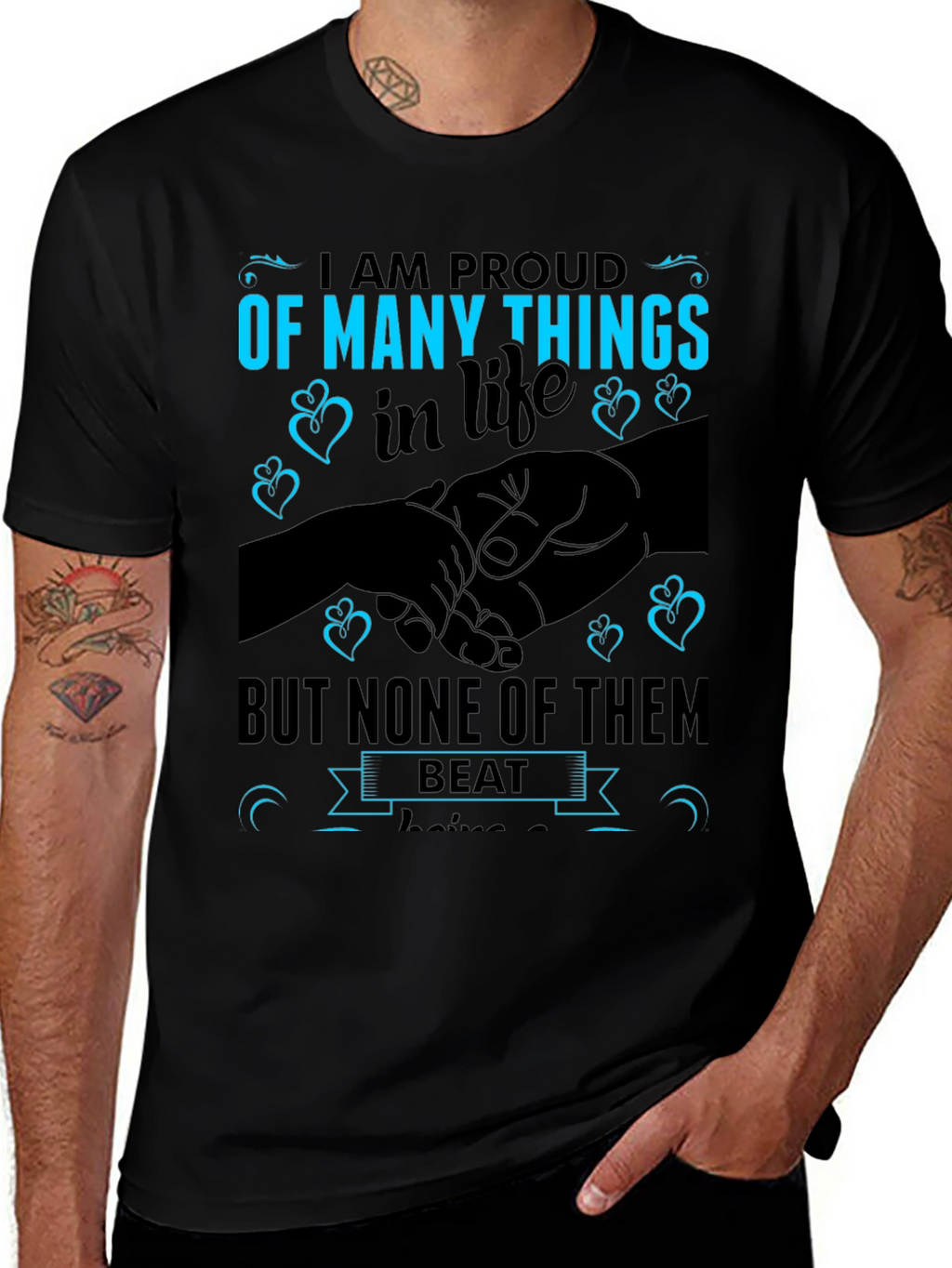 Proud Parent Graphic Tee - Black