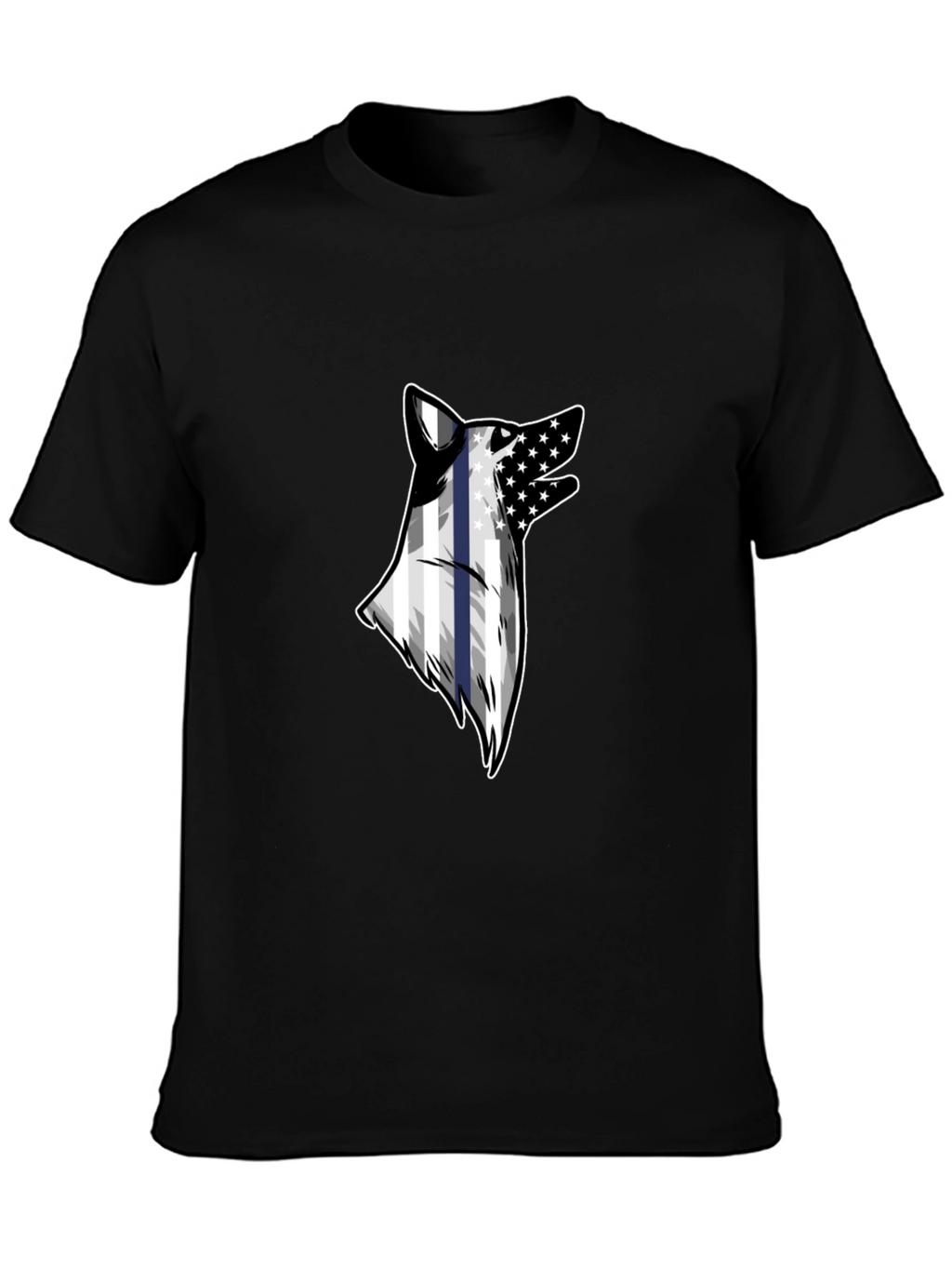 Wolf American Flag T-Shirt
