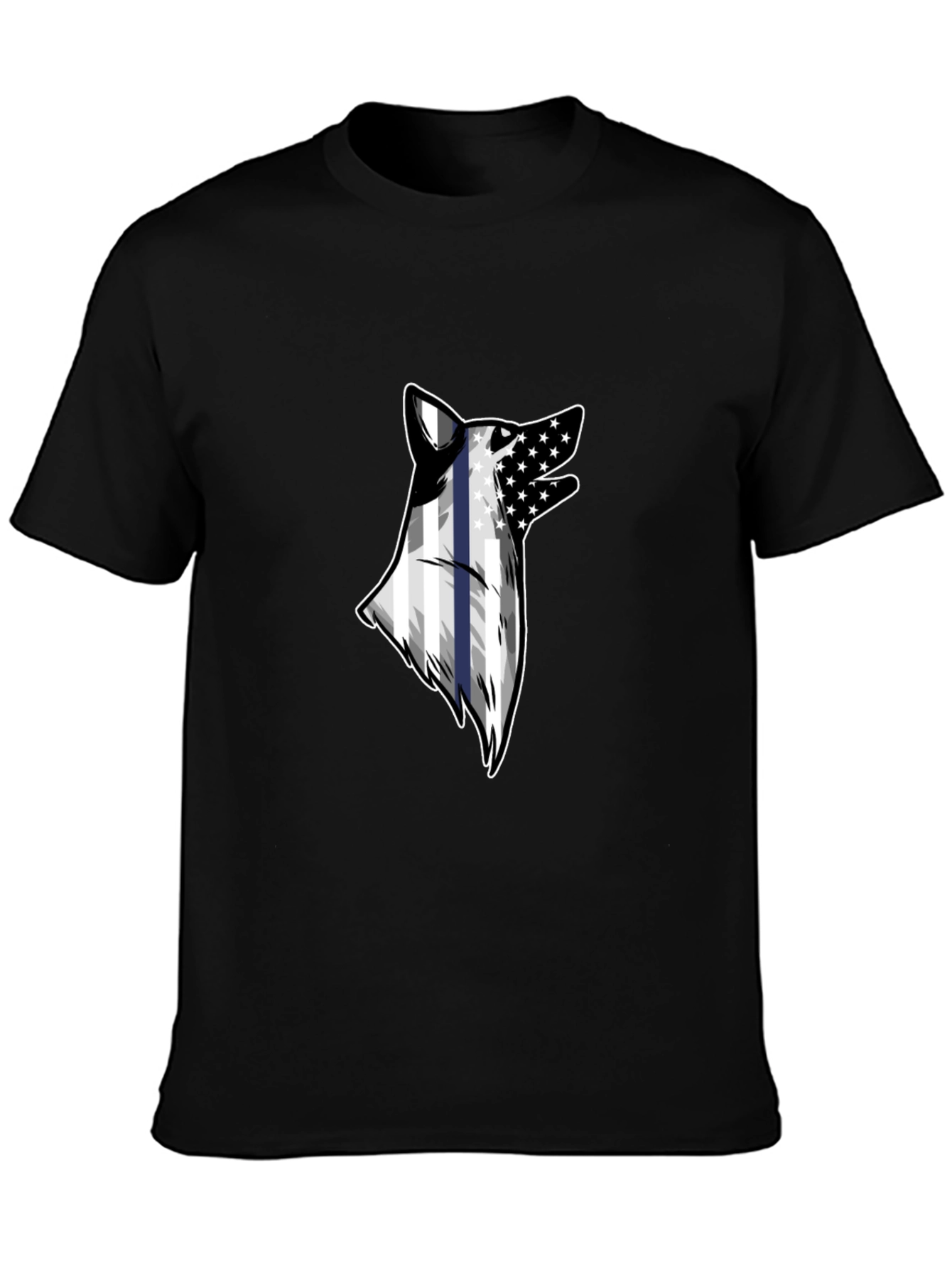 Wolf American Flag T-Shirt
