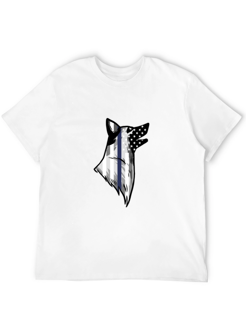 Wolf American Flag T-Shirt