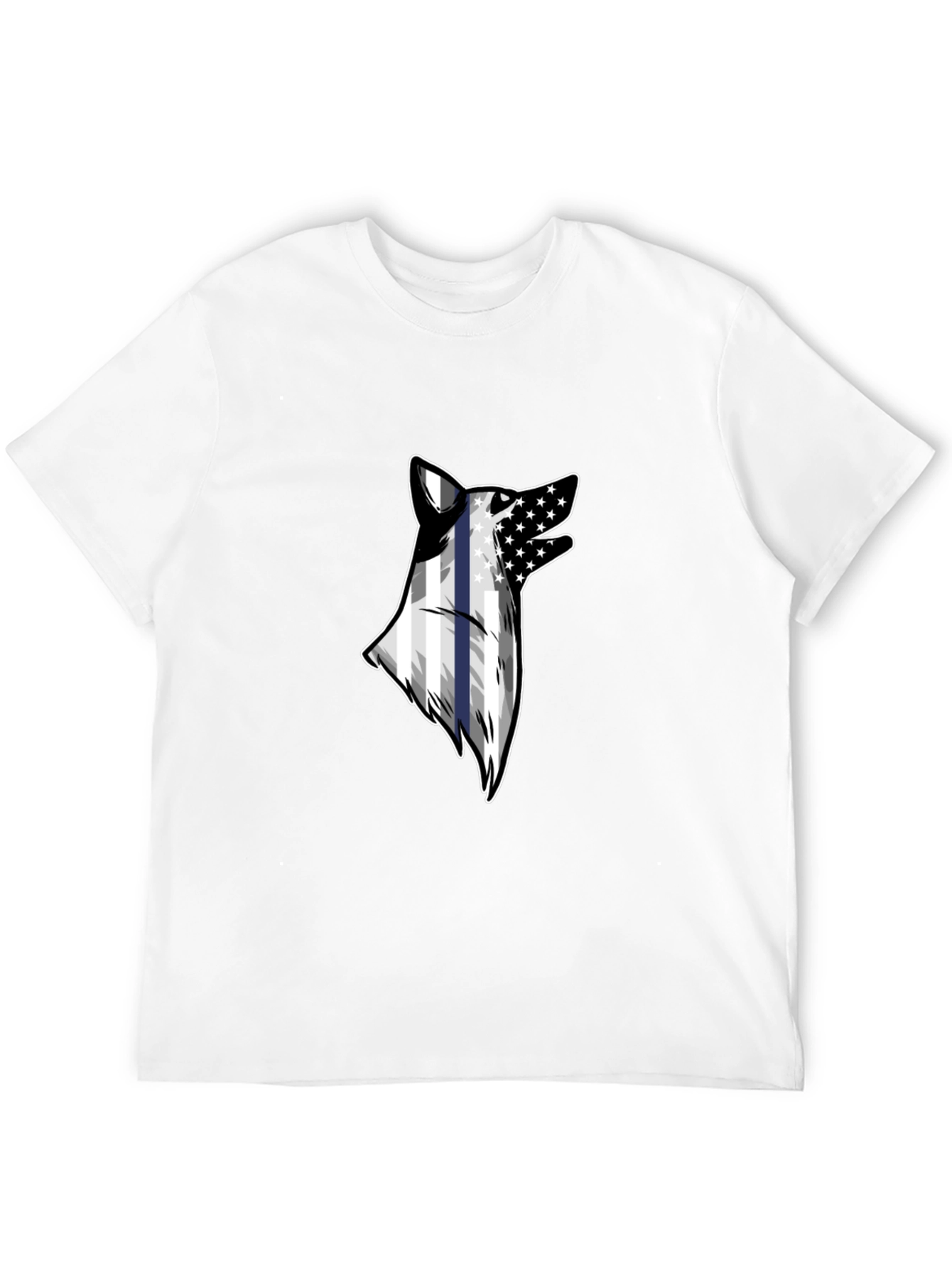 Wolf American Flag T-Shirt