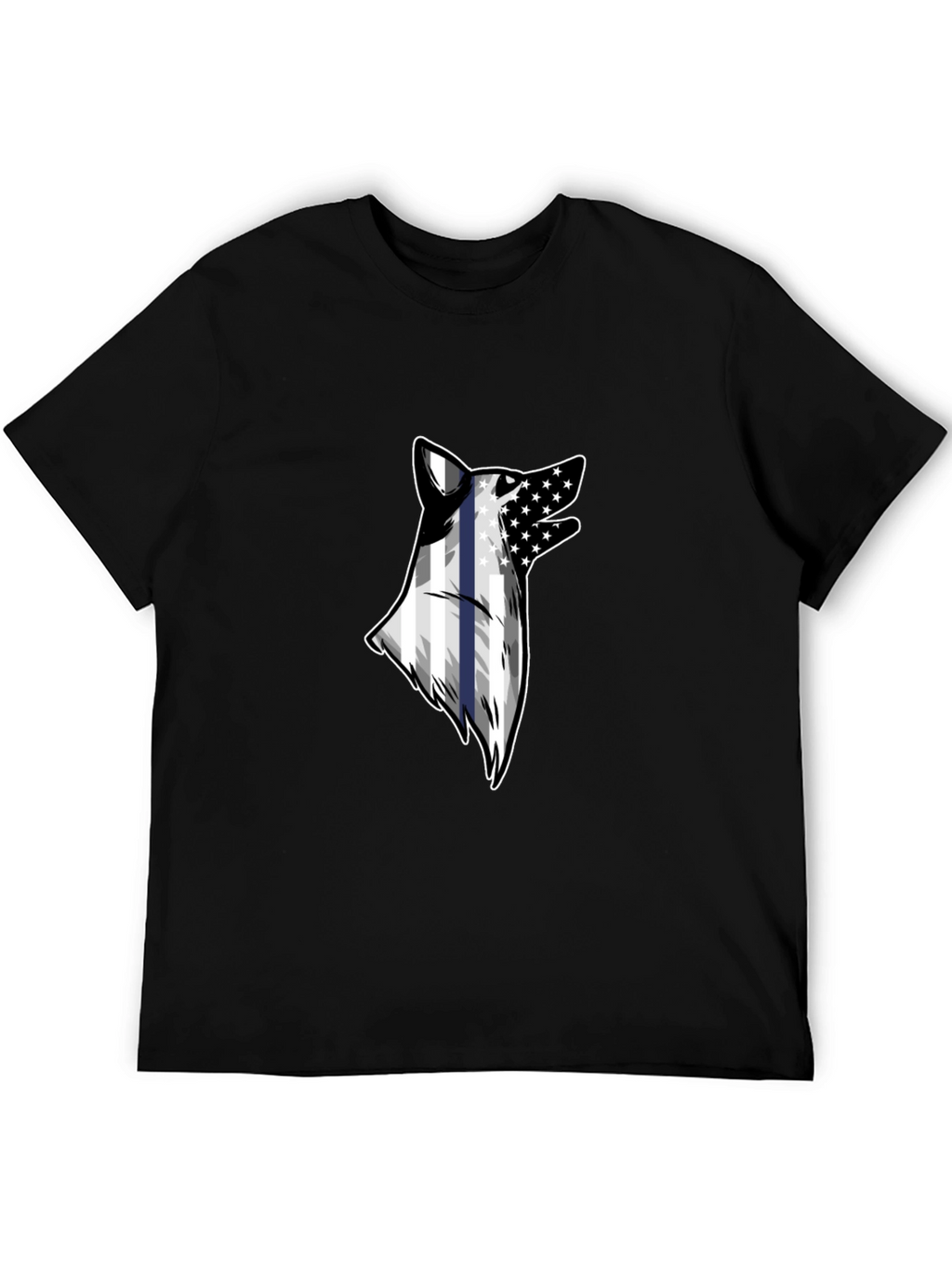 Wolf American Flag T-Shirt