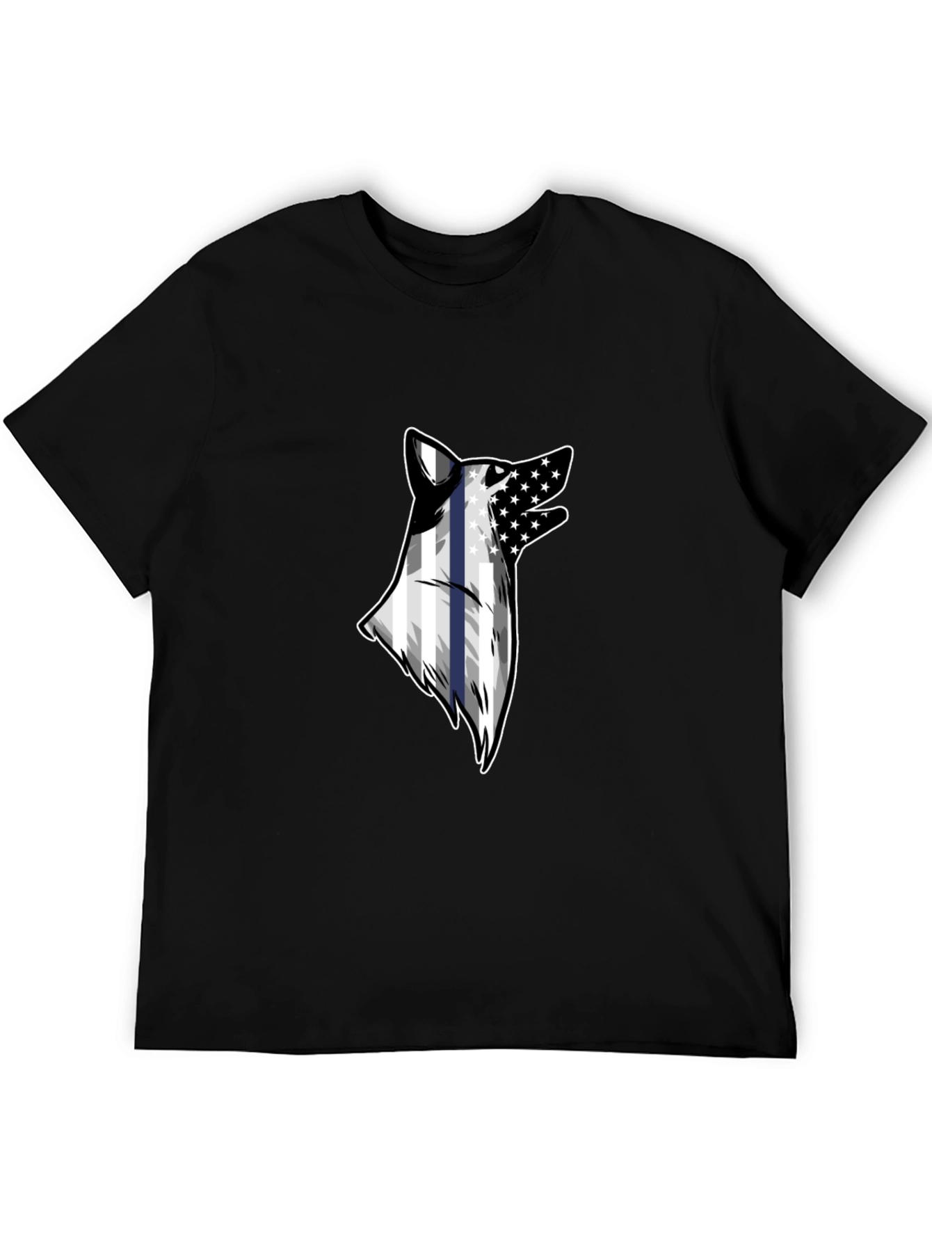 Wolf American Flag T-Shirt