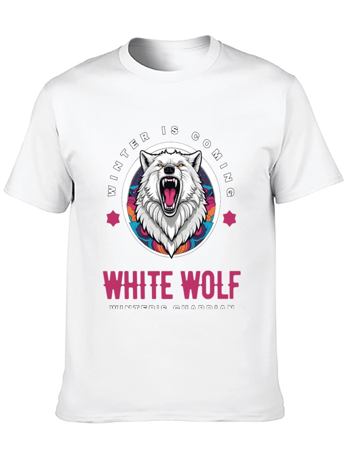 Winter is Coming White Wolf Graphic Tee
