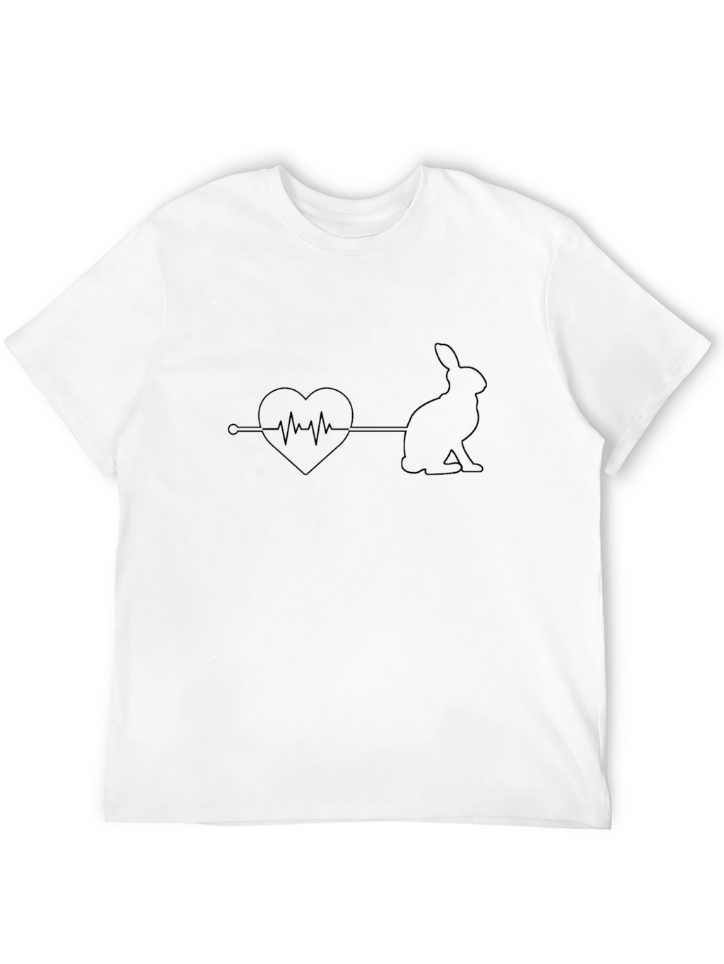 Rabbit Heartbeat T-Shirt - Unisex Cotton Tee