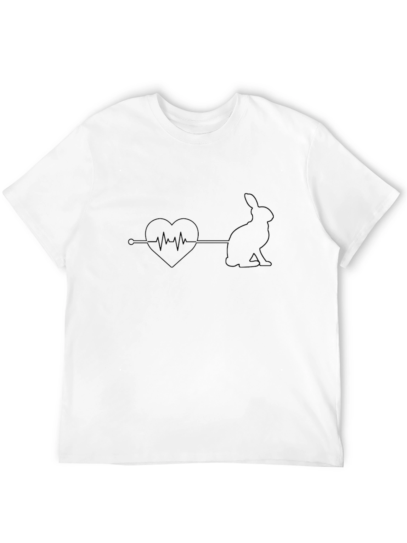 Rabbit Heartbeat T-Shirt - Unisex Cotton Tee