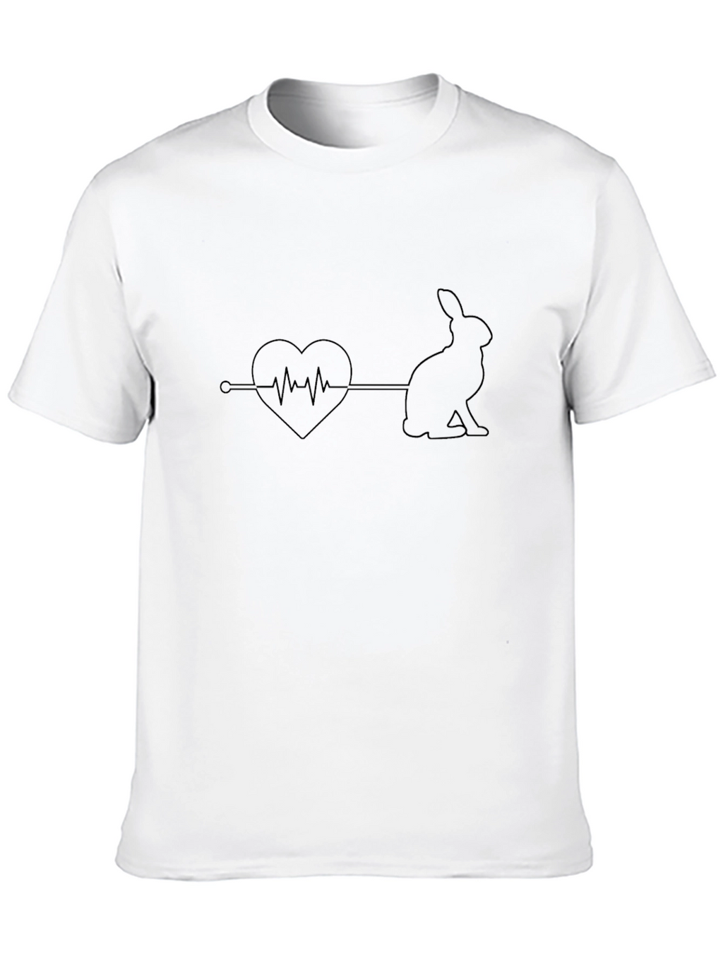 Rabbit Heartbeat T-Shirt - Unisex Cotton Tee