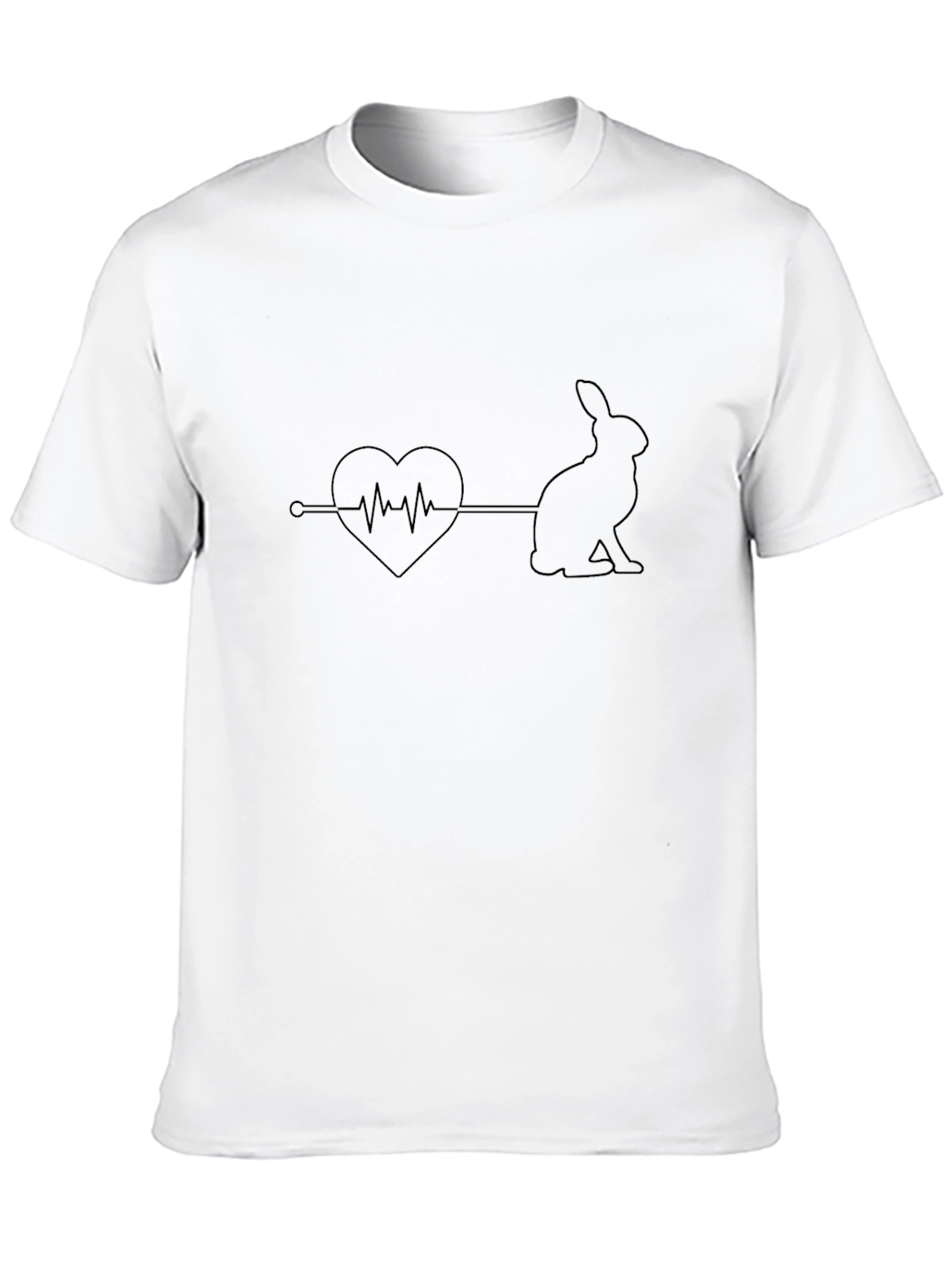 Rabbit Heartbeat T-Shirt - Unisex Cotton Tee