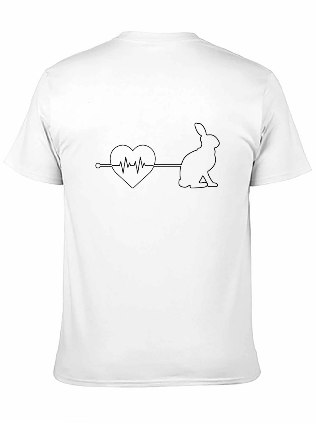 Rabbit Heartbeat T-Shirt - Unisex Cotton Tee