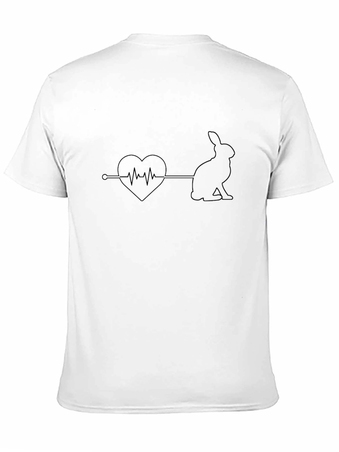 Rabbit Heartbeat T-Shirt - Unisex Cotton Tee
