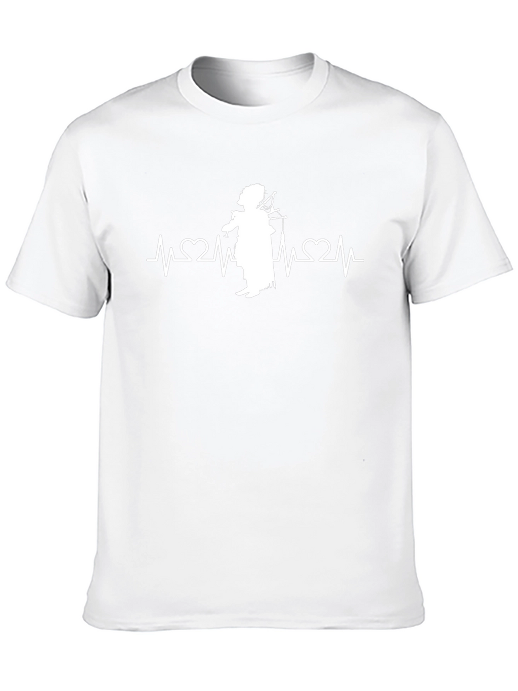 Bagpipe Heartbeat Black T-Shirt