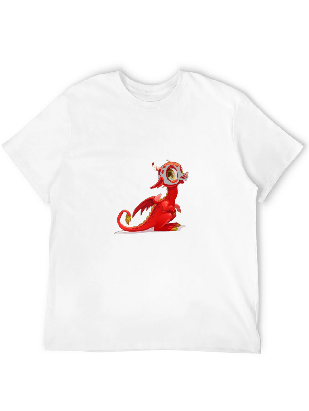 Red Dragon Graphic Tee - Fun Cartoon Style