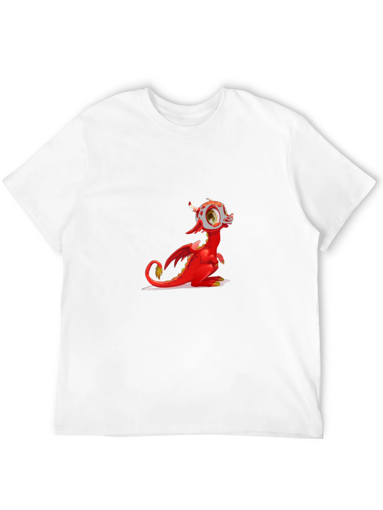 Red Dragon Graphic Tee - Fun Cartoon Style