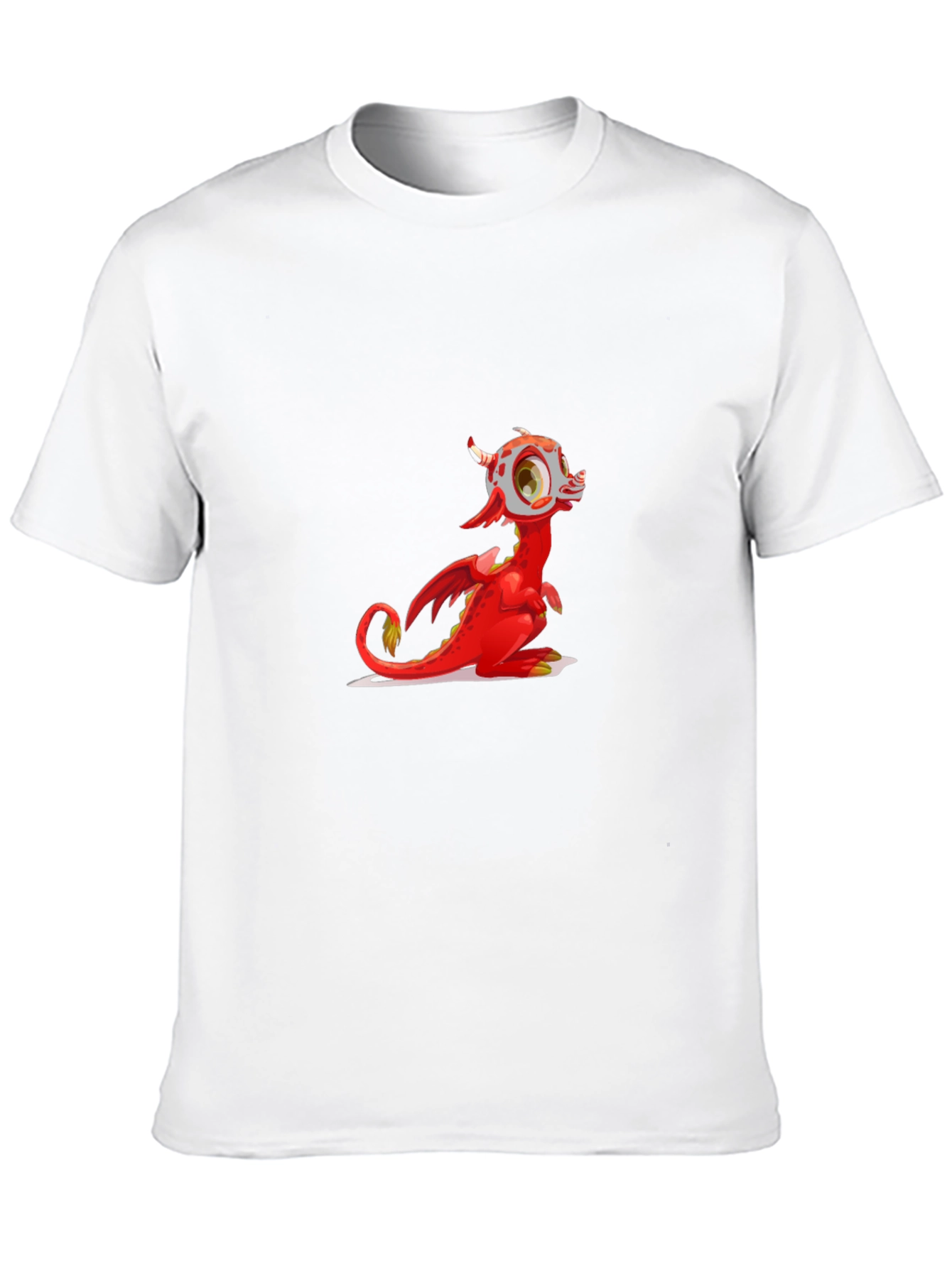 Red Dragon Graphic Tee - Fun Cartoon Style