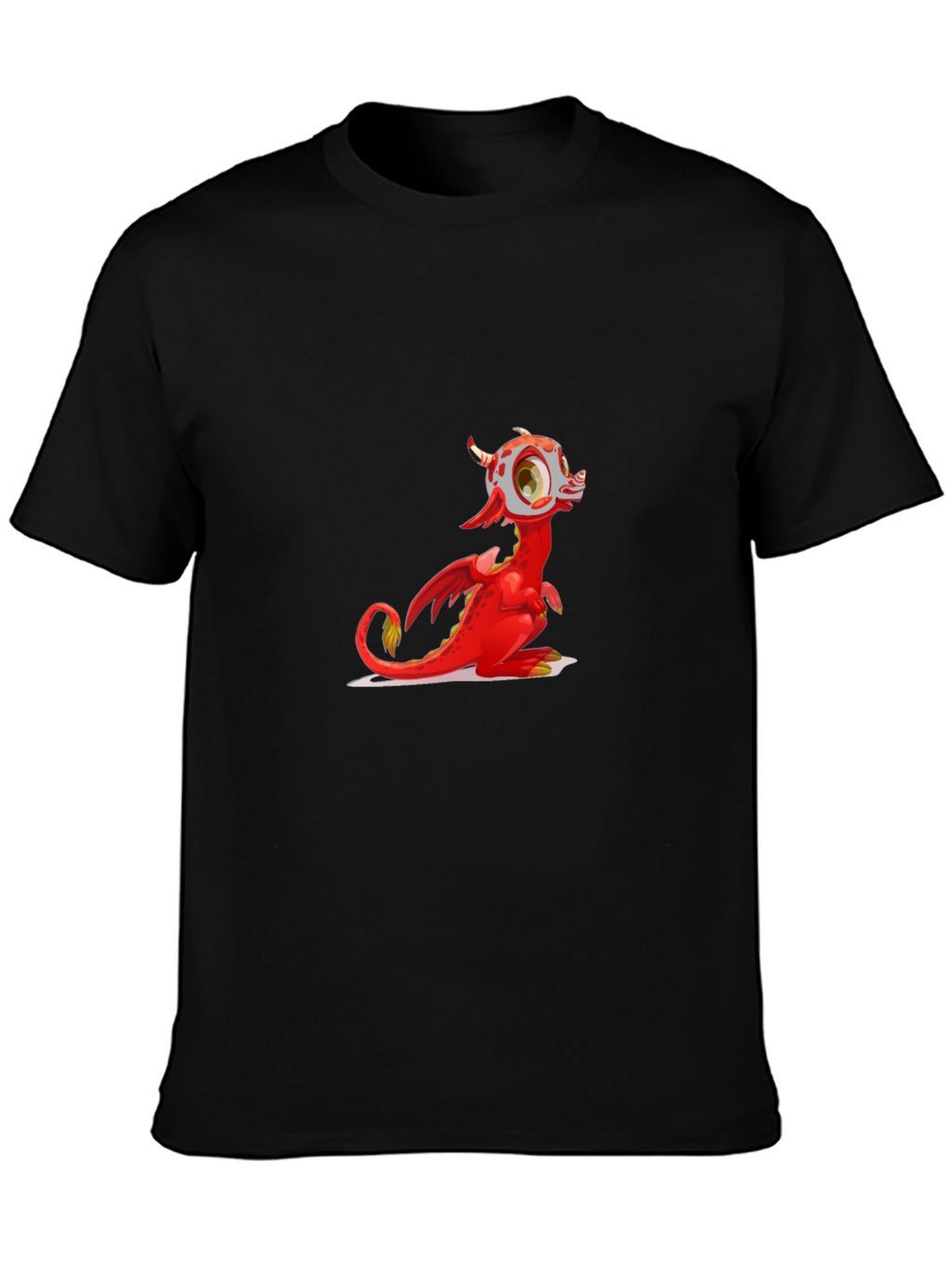 Red Dragon Graphic Tee - Fun Cartoon Style